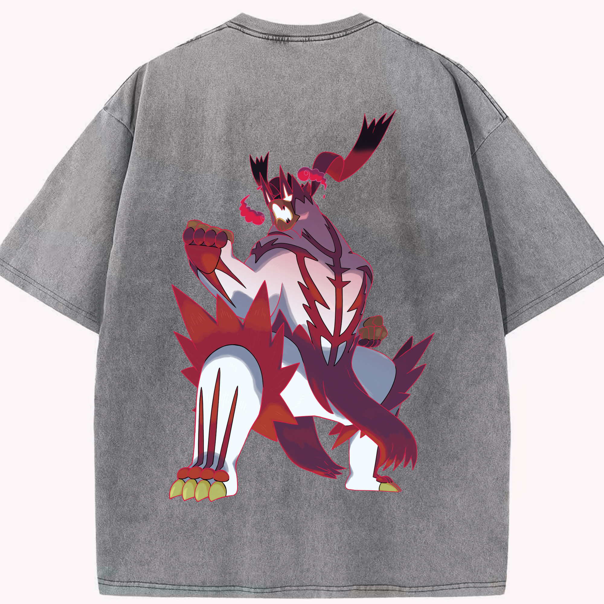 （画像用） ポケットモンスター Pokémon 綿100% ヴィンテージ風 半袖Tシャツ（背面プリント）