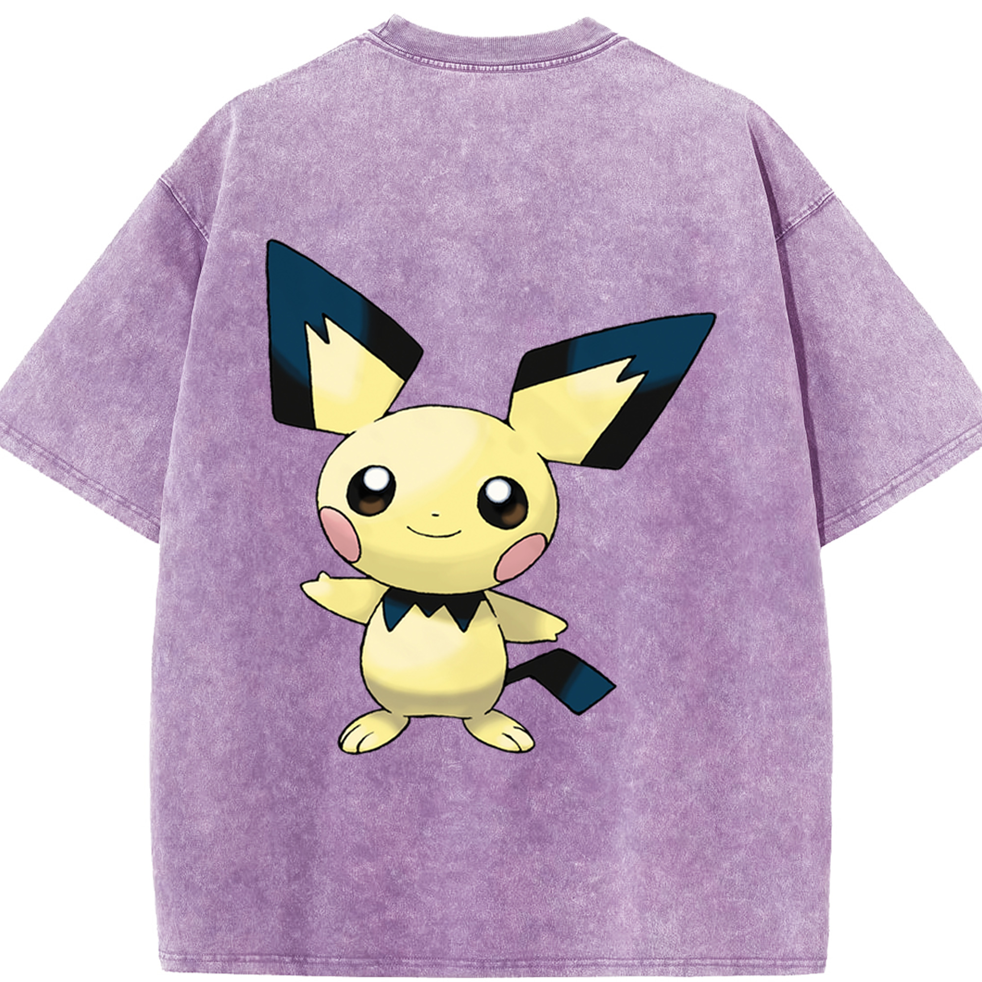 （画像用） ポケットモンスター Pokémon 綿100% ヴィンテージ風 半袖Tシャツ（背面プリント）
