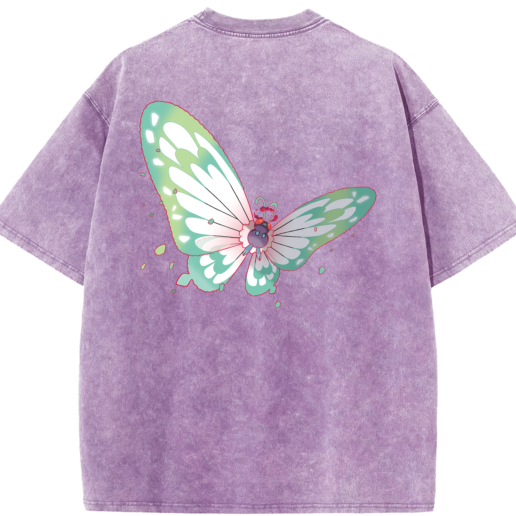 （画像用） ポケットモンスター Pokémon 綿100% ヴィンテージ風 半袖Tシャツ（背面プリント）