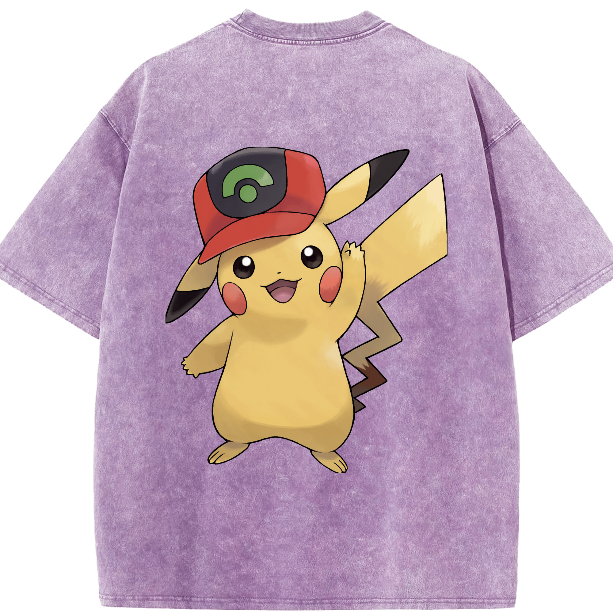 （画像用） ポケットモンスター Pokémon 綿100% ヴィンテージ風 半袖Tシャツ（背面プリント）