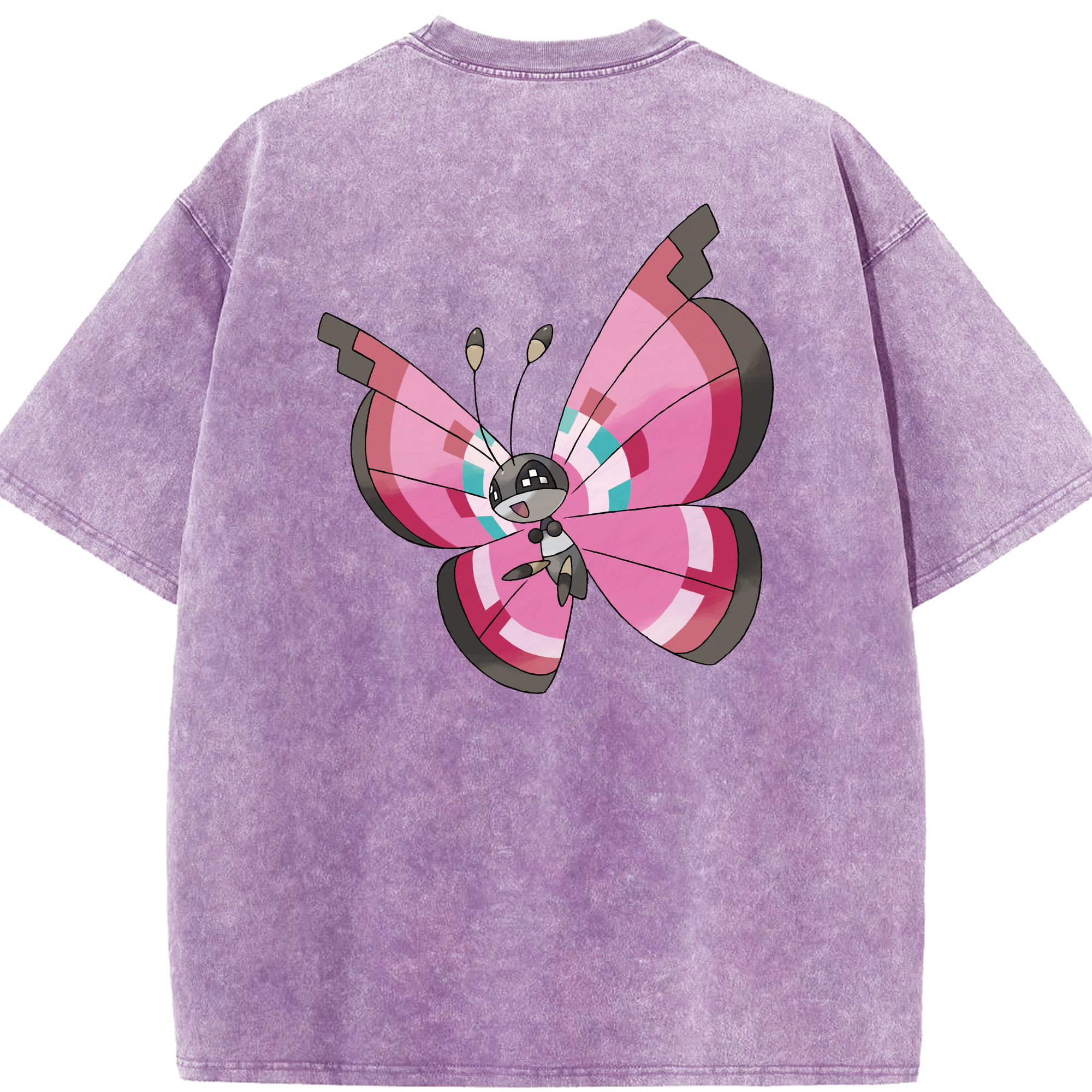 （画像用） ポケットモンスター Pokémon 綿100% ヴィンテージ風 半袖Tシャツ（背面プリント）