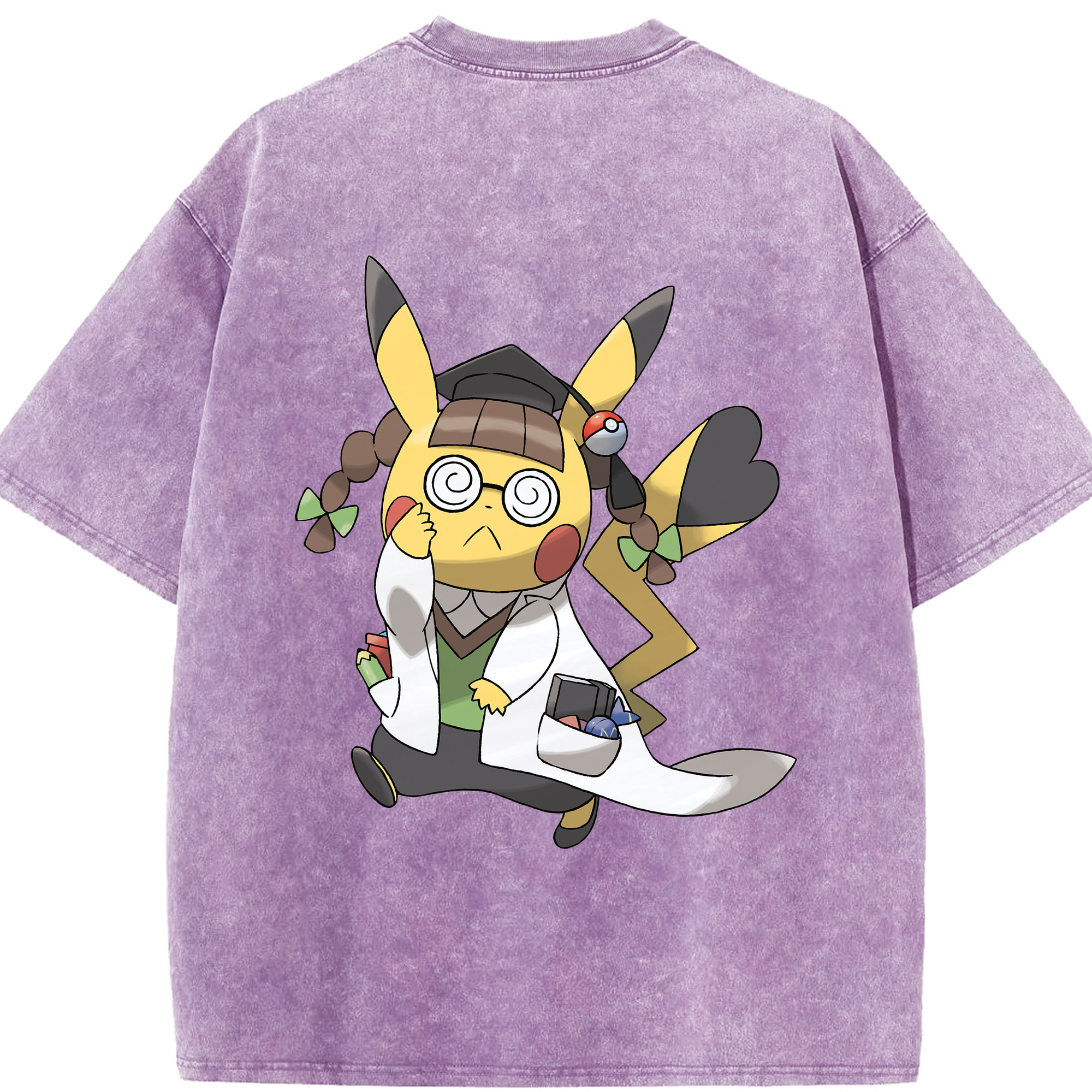 （画像用） ポケットモンスター Pokémon 綿100% ヴィンテージ風 半袖Tシャツ（背面プリント）