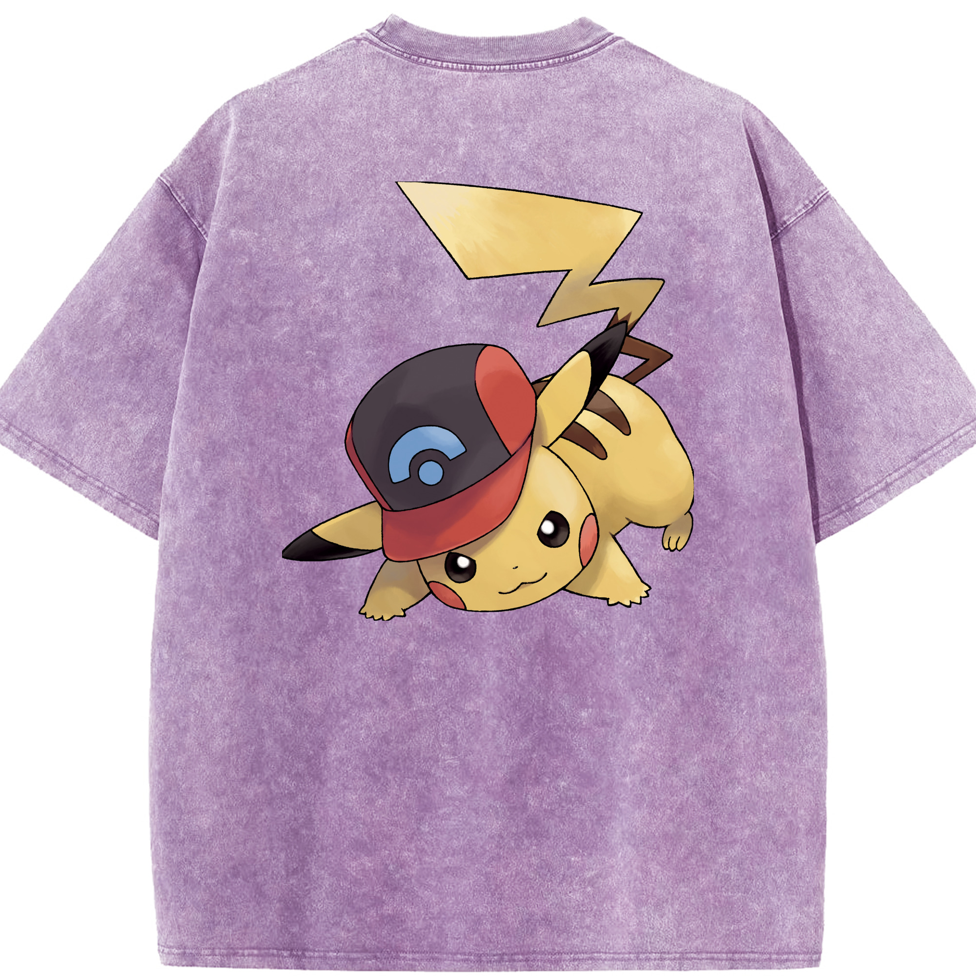 （画像用） ポケットモンスター Pokémon 綿100% ヴィンテージ風 半袖Tシャツ（背面プリント）
