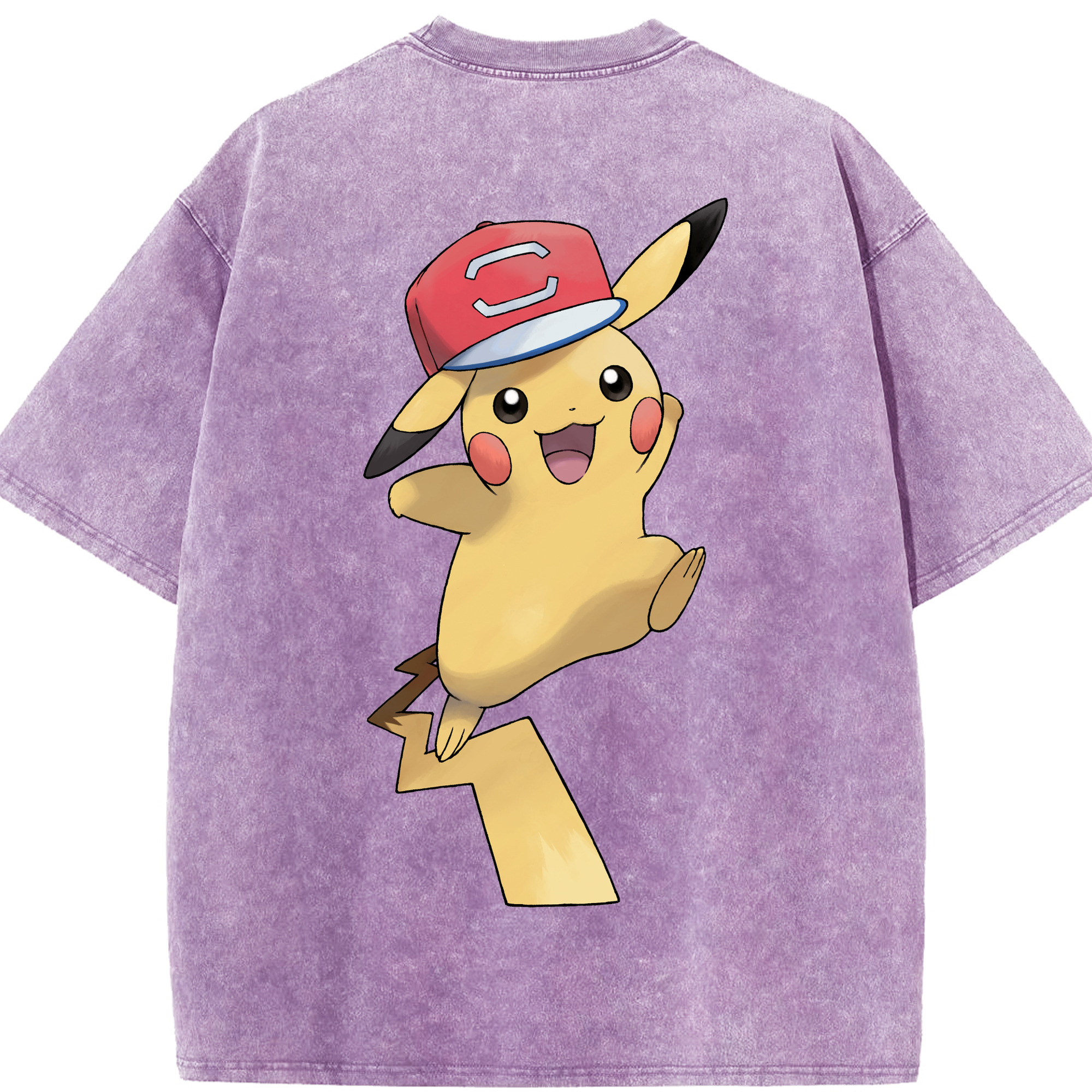 （画像用） ポケットモンスター Pokémon 綿100% ヴィンテージ風 半袖Tシャツ（背面プリント）