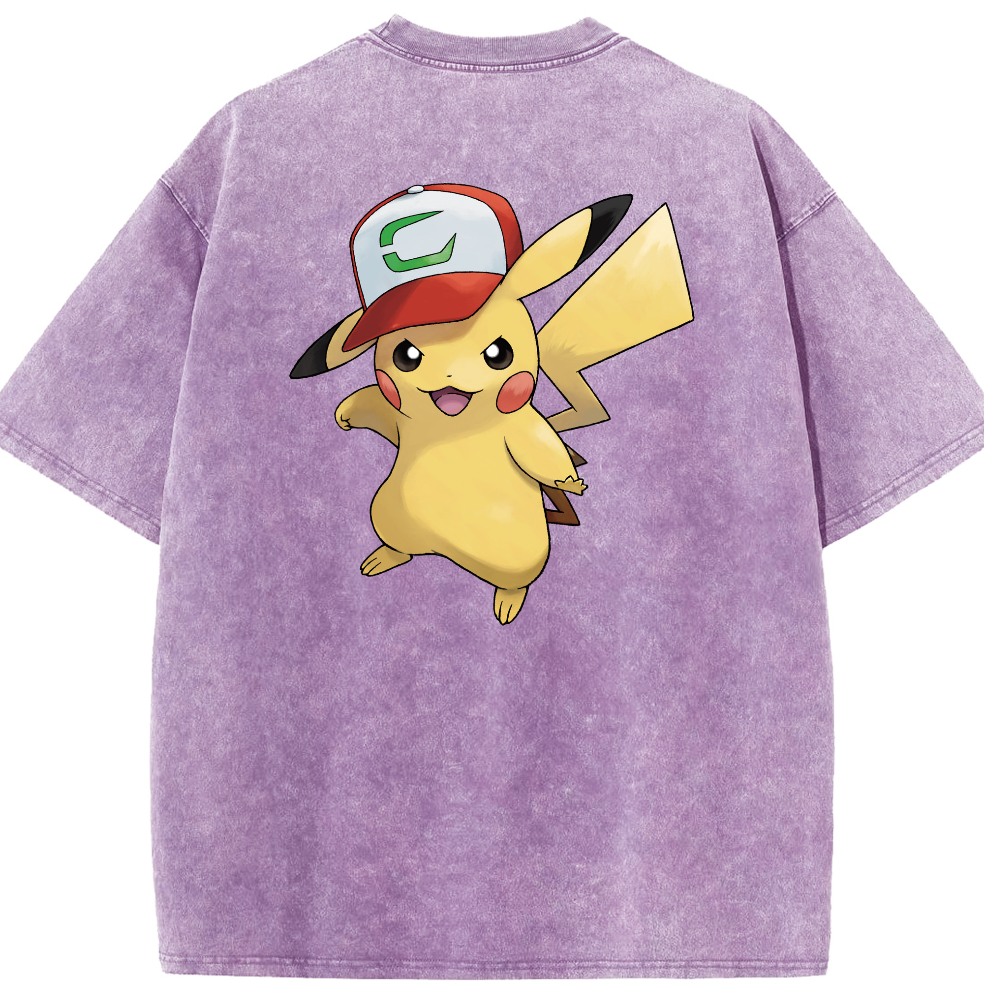 （画像用） ポケットモンスター Pokémon 綿100% ヴィンテージ風 半袖Tシャツ（背面プリント）