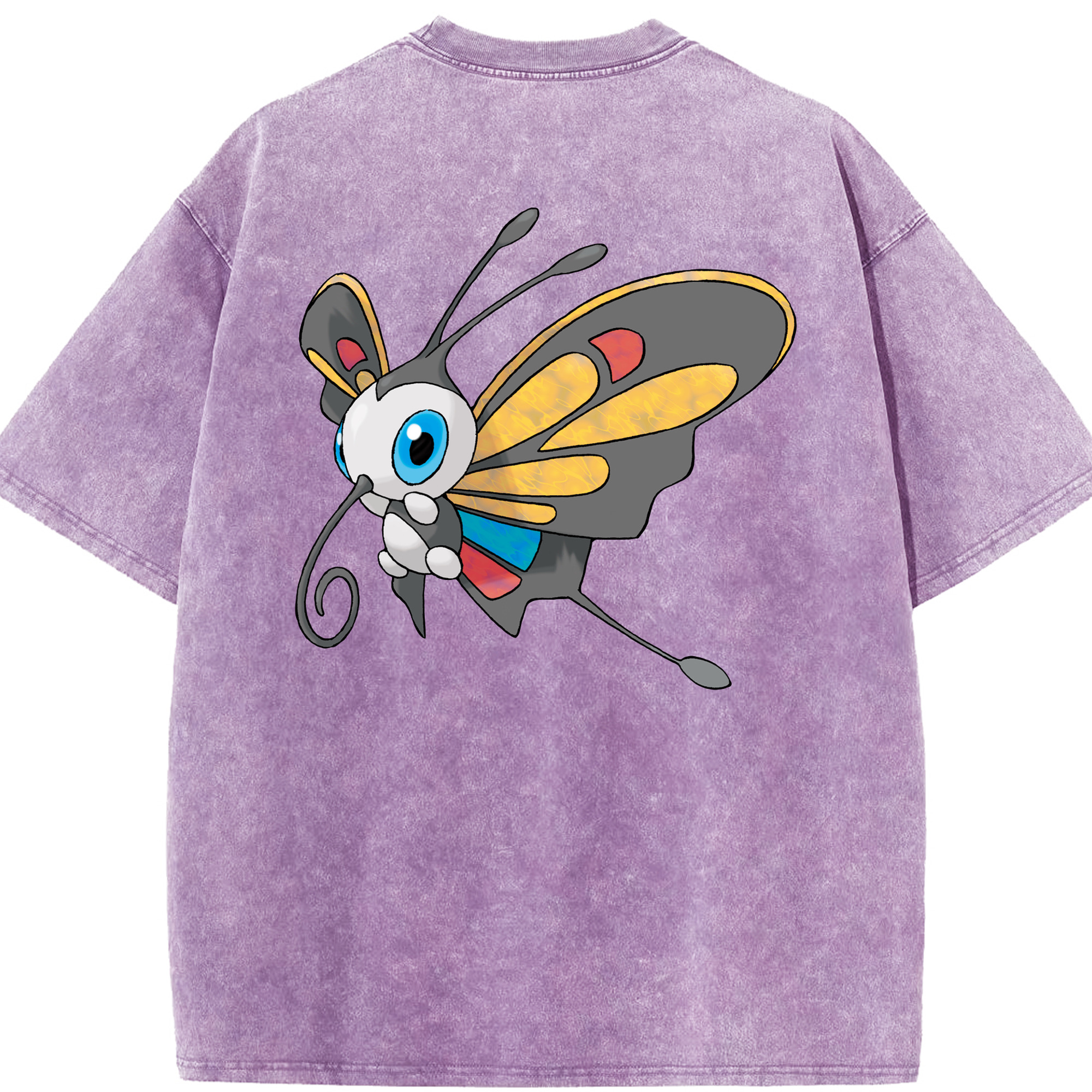 （画像用） ポケットモンスター Pokémon 綿100% ヴィンテージ風 半袖Tシャツ（背面プリント）