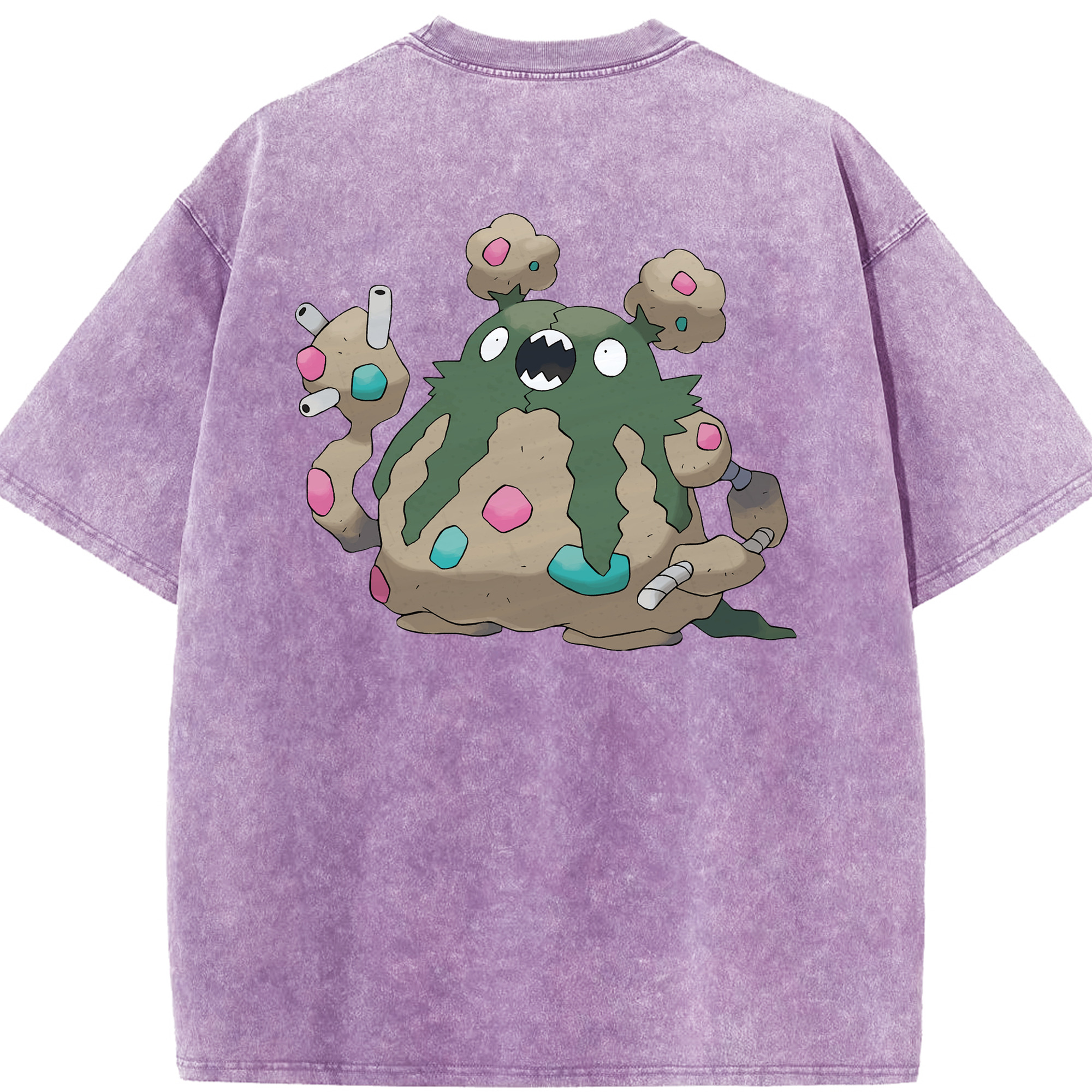 （画像用） ポケットモンスター Pokémon 綿100% ヴィンテージ風 半袖Tシャツ（背面プリント）