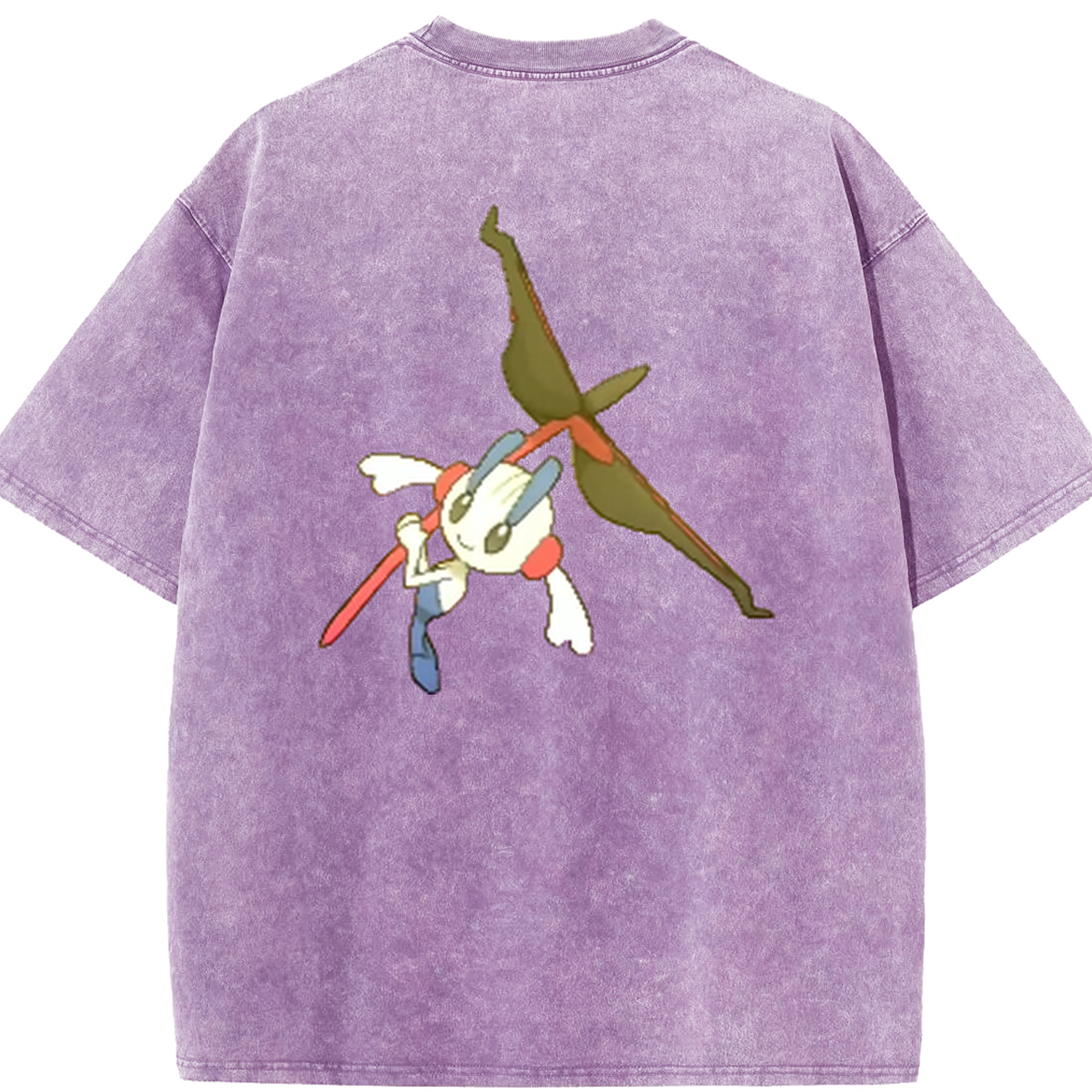 （画像用） ポケットモンスター Pokémon 綿100% ヴィンテージ風 半袖Tシャツ（背面プリント）