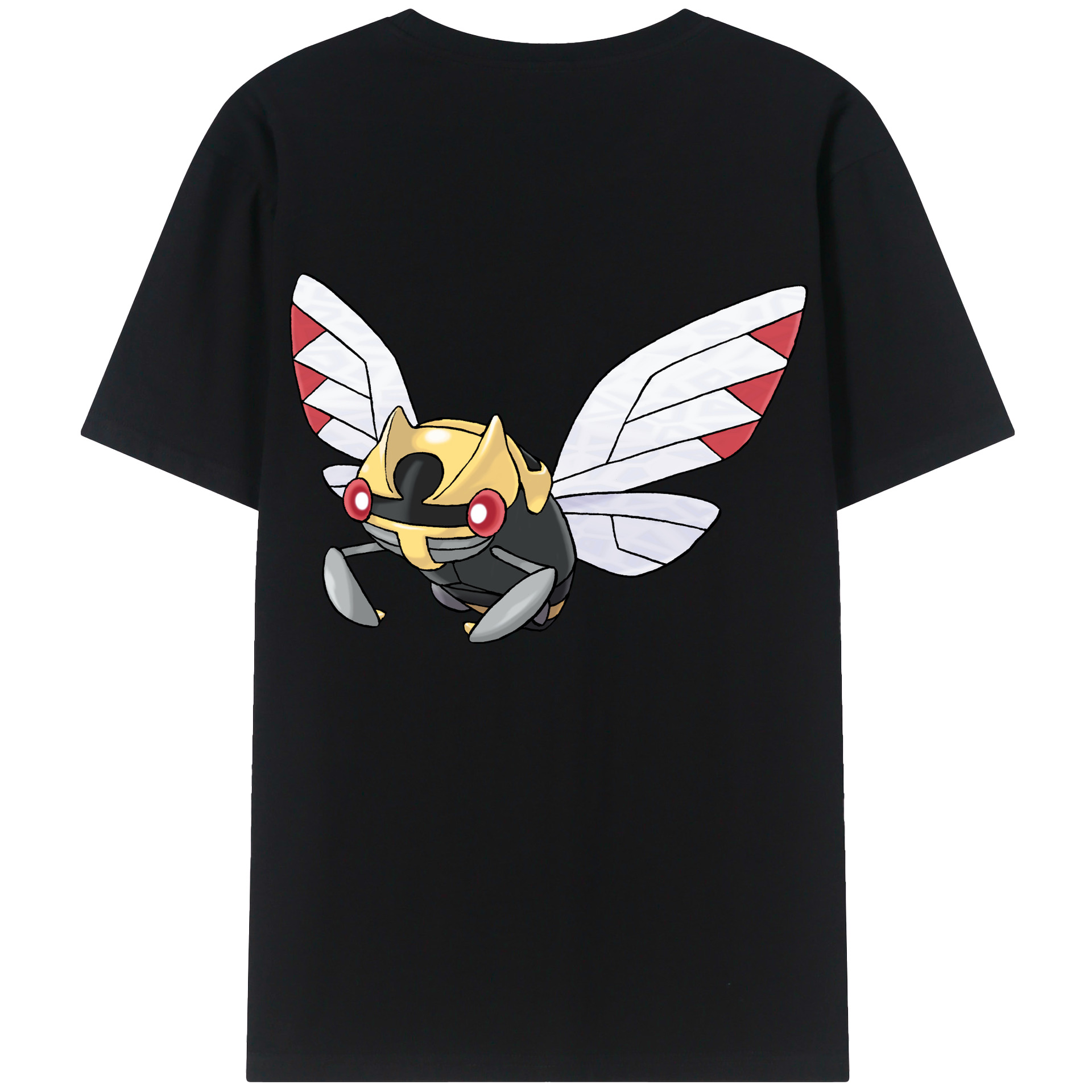（画像用） ポケットモンスター Pokémon 綿100％ メンズ半袖Tシャツ（バックプリント） 通気性