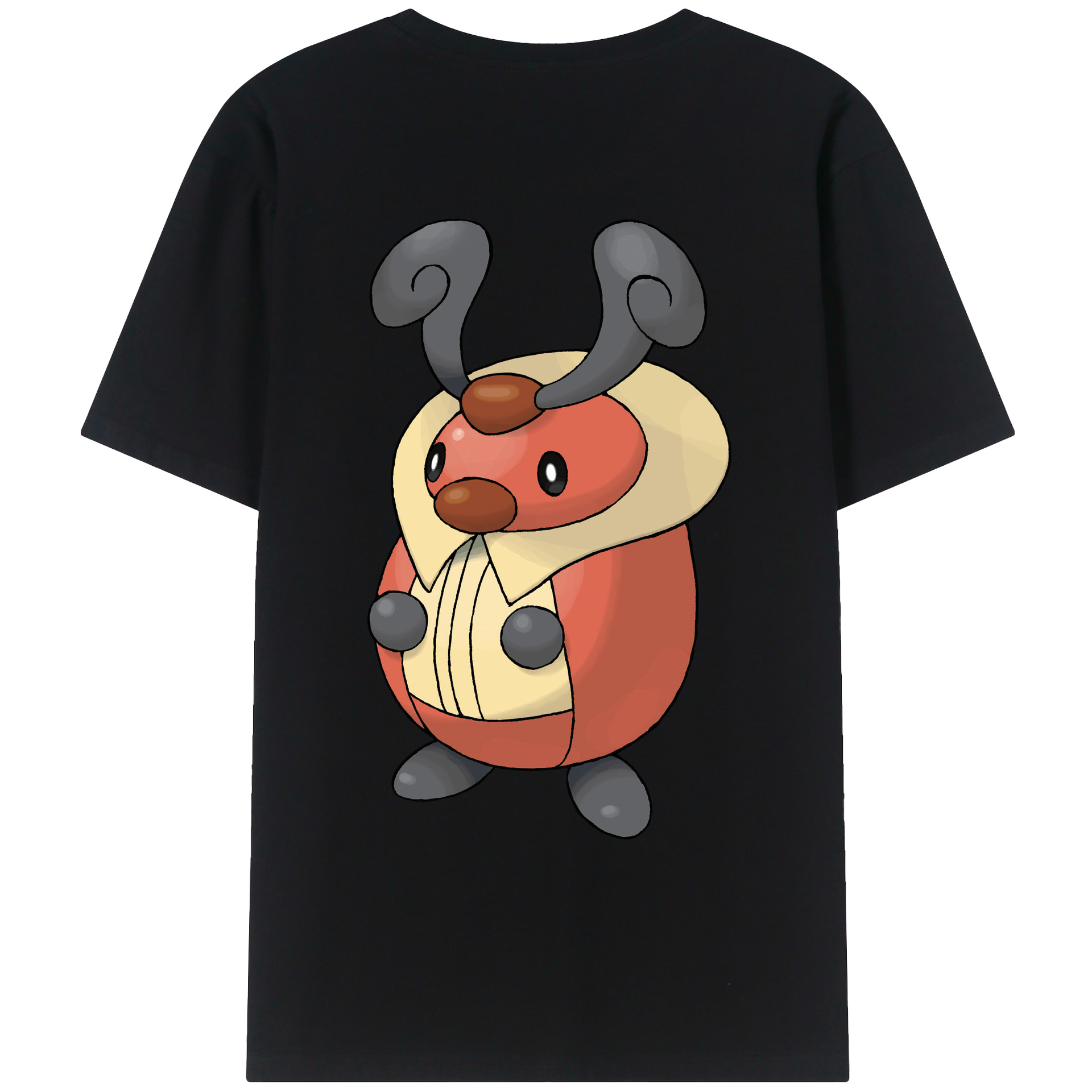 （画像用） ポケットモンスター Pokémon 綿100％ メンズ半袖Tシャツ（バックプリント） 通気性