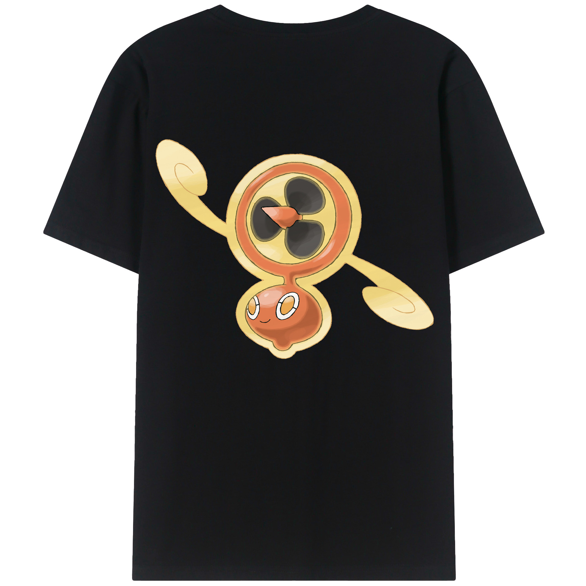 （画像用） ポケットモンスター Pokémon 綿100％ メンズ半袖Tシャツ（バックプリント） 通気性