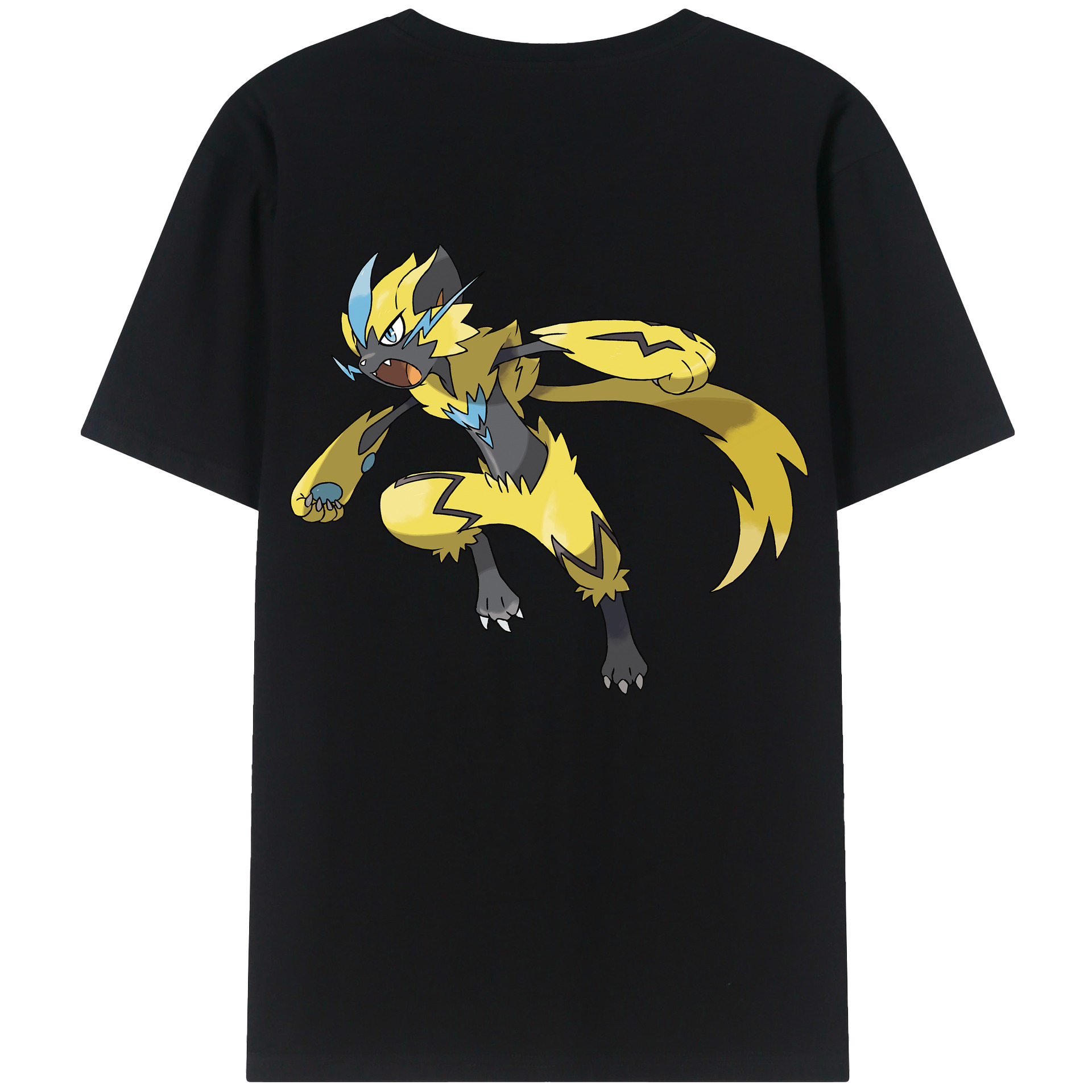 （画像用） ポケットモンスター Pokémon 綿100％ メンズ半袖Tシャツ（バックプリント） 通気性