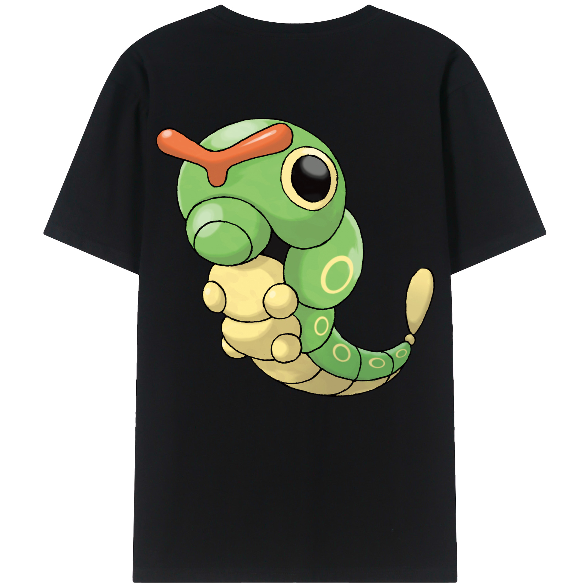 （画像用） ポケットモンスター Pokémon 綿100％ メンズ半袖Tシャツ（バックプリント） 通気性