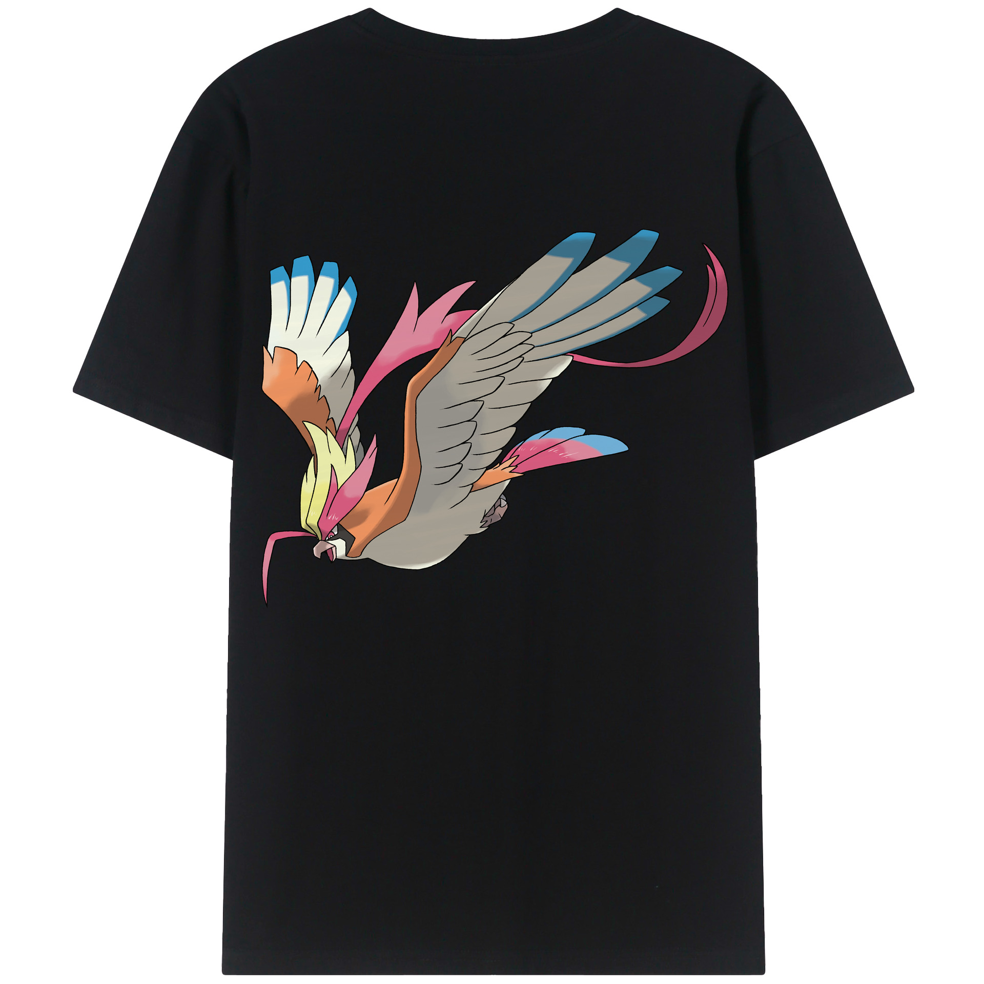 （画像用） ポケットモンスター Pokémon 綿100％ メンズ半袖Tシャツ（バックプリント） 通気性