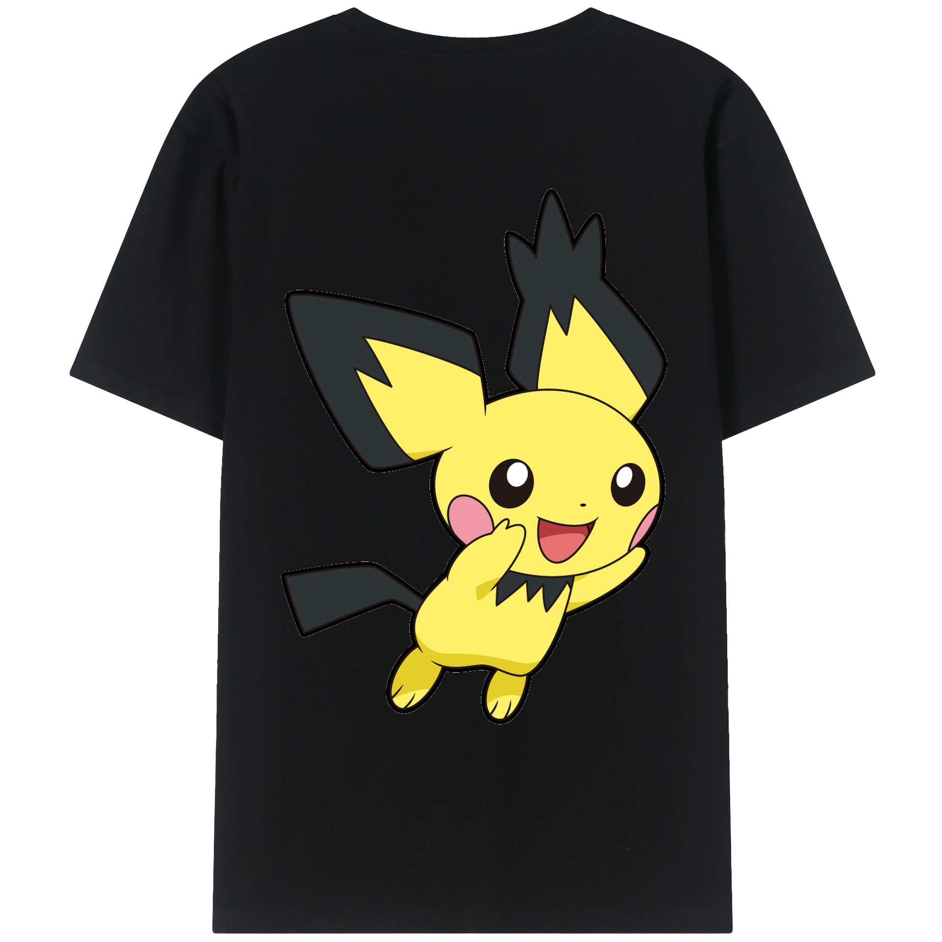 （画像用） ポケットモンスター Pokémon 綿100％ メンズ半袖Tシャツ（バックプリント） 通気性