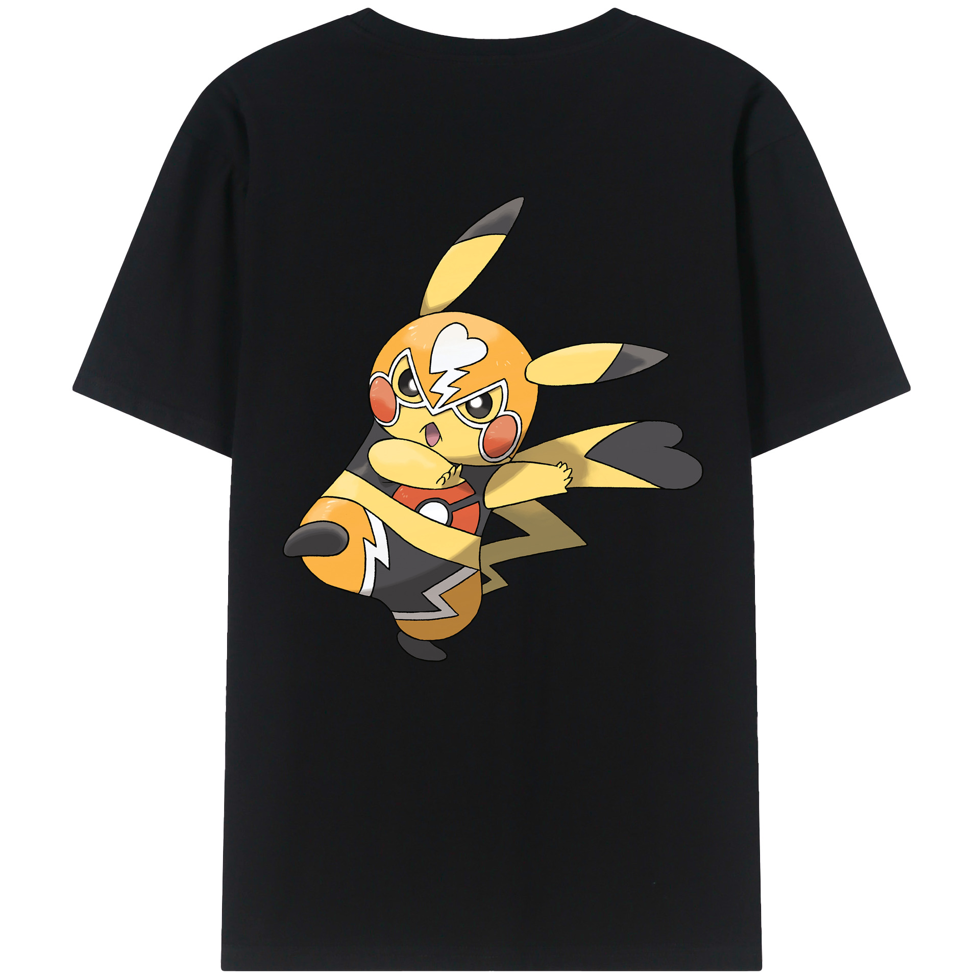 （画像用） ポケットモンスター Pokémon 綿100％ メンズ半袖Tシャツ（バックプリント） 通気性