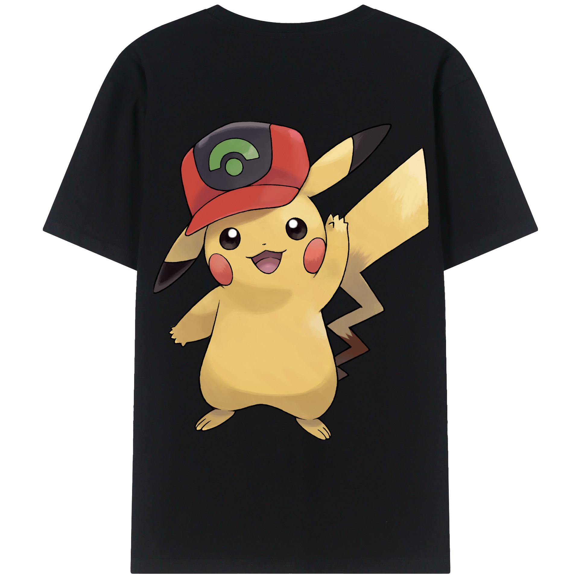 （画像用） ポケットモンスター Pokémon 綿100％ メンズ半袖Tシャツ（バックプリント） 通気性