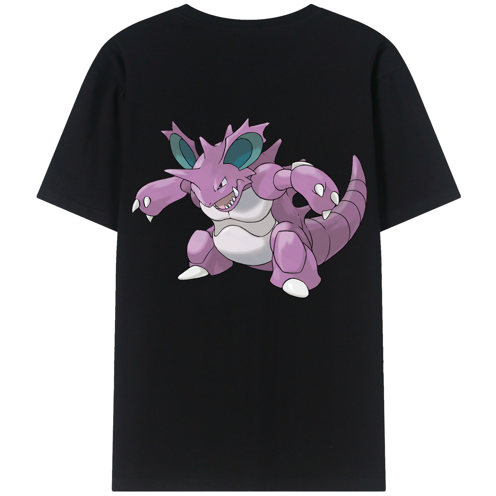 （画像用） ポケットモンスター Pokémon 綿100％ メンズ半袖Tシャツ（バックプリント） 通気性