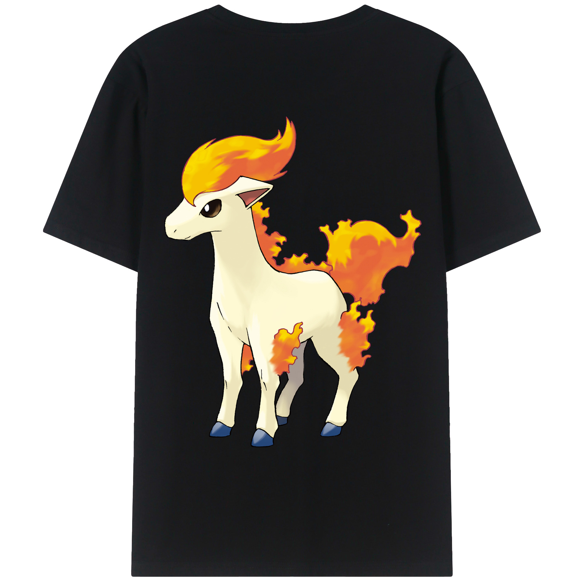 （画像用） ポケットモンスター Pokémon 綿100％ メンズ半袖Tシャツ（バックプリント） 通気性