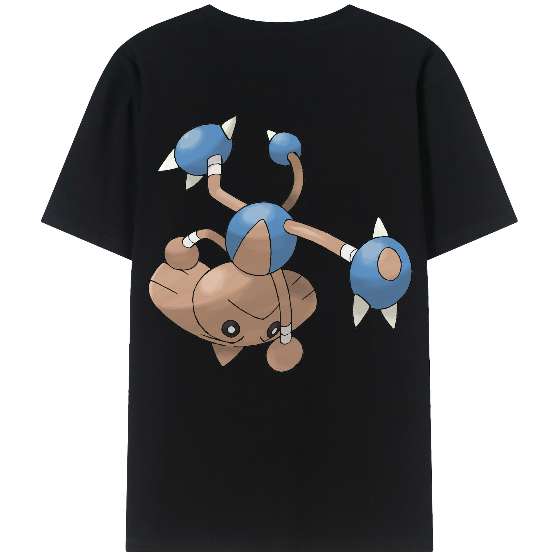 （画像用） ポケットモンスター Pokémon 綿100％ メンズ半袖Tシャツ（バックプリント） 通気性