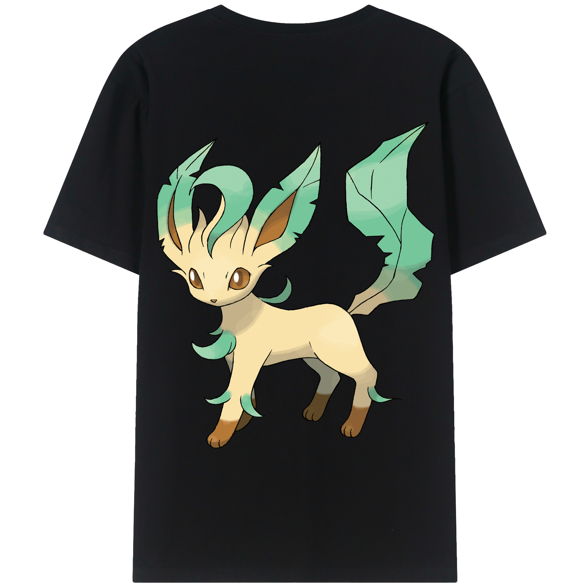 （画像用） ポケットモンスター Pokémon 綿100％ メンズ半袖Tシャツ（バックプリント） 通気性