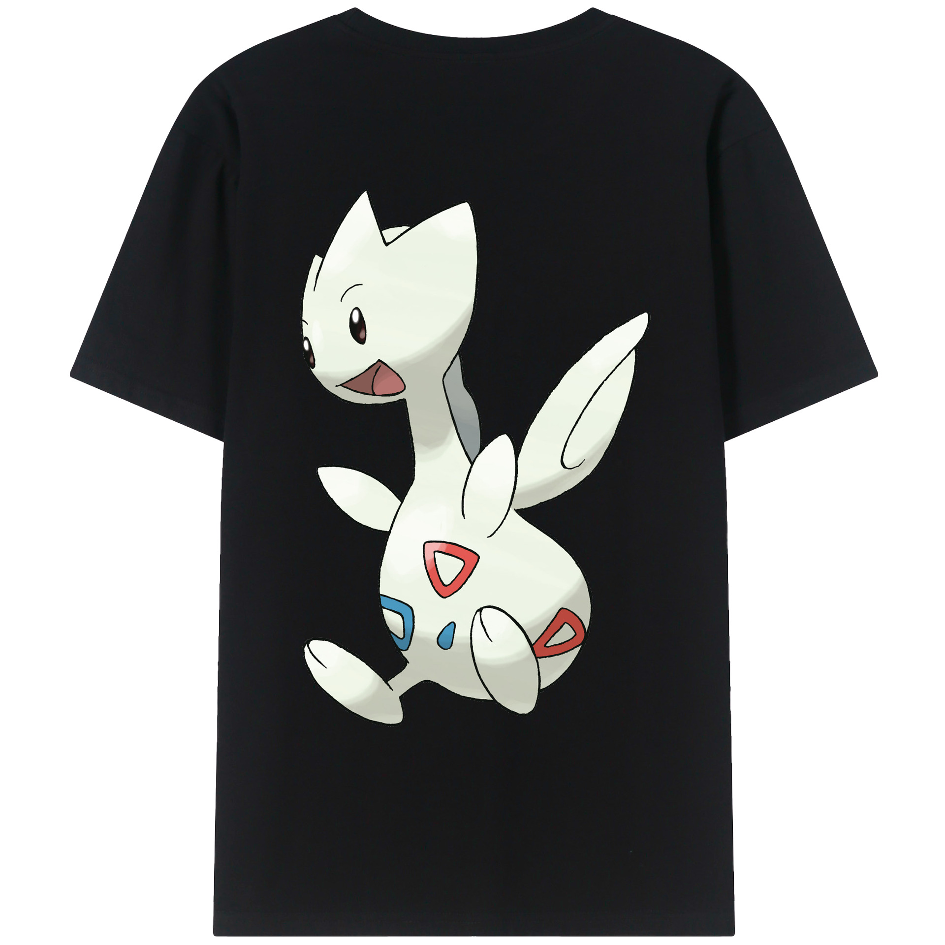 （画像用） ポケットモンスター Pokémon 綿100％ メンズ半袖Tシャツ（バックプリント） 通気性