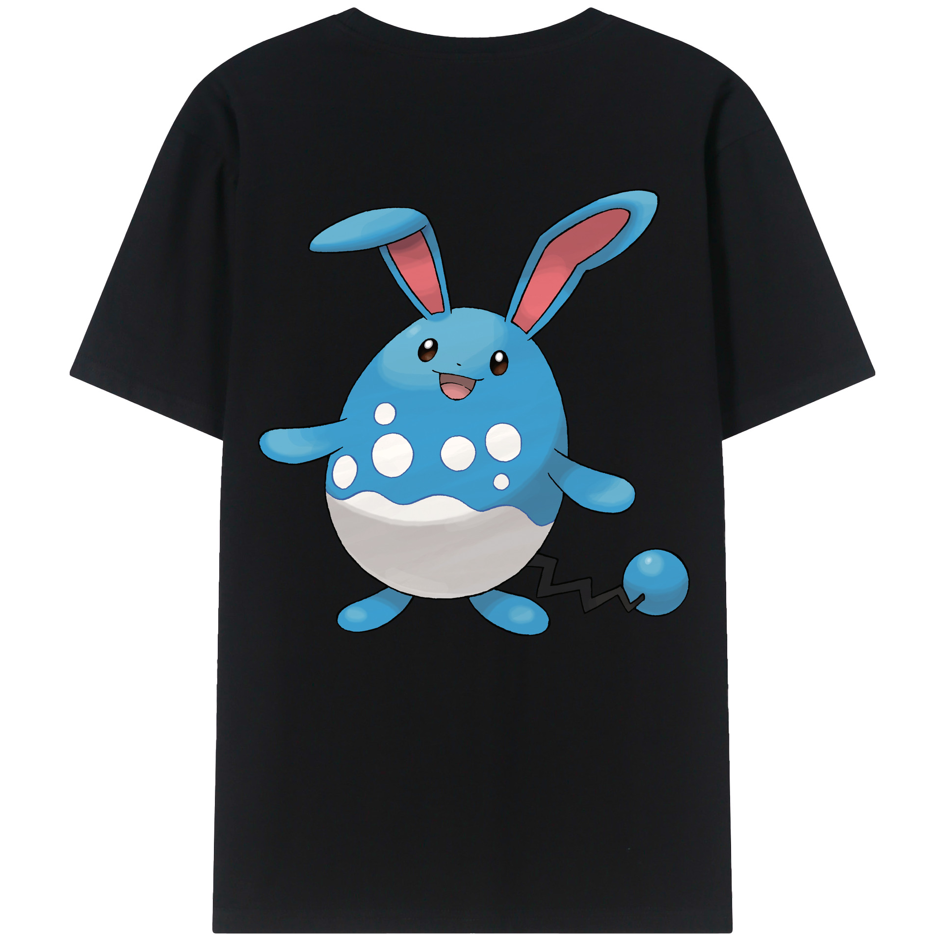 （画像用） ポケットモンスター Pokémon 綿100％ メンズ半袖Tシャツ（バックプリント） 通気性