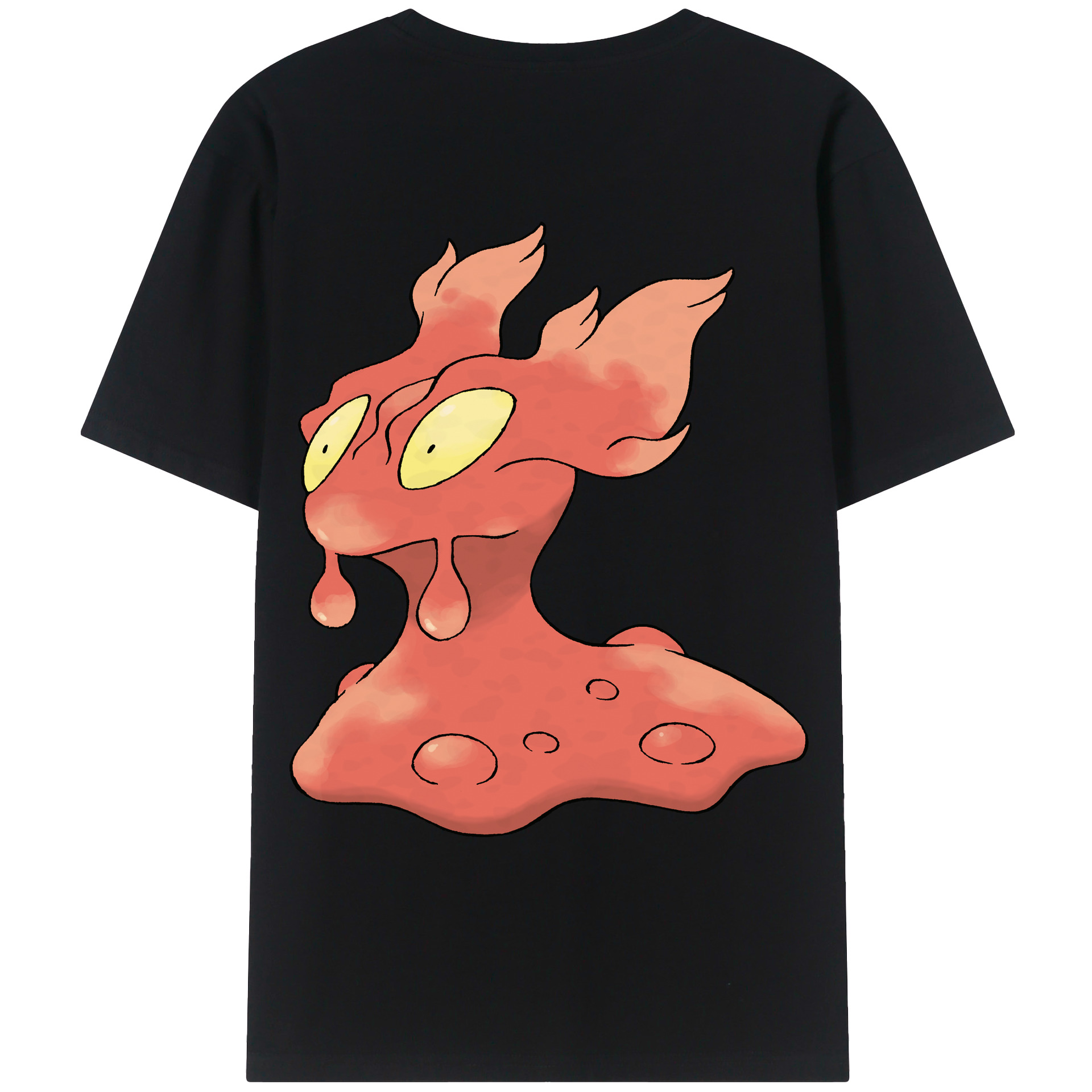 （画像用） ポケットモンスター Pokémon 綿100％ メンズ半袖Tシャツ（バックプリント） 通気性
