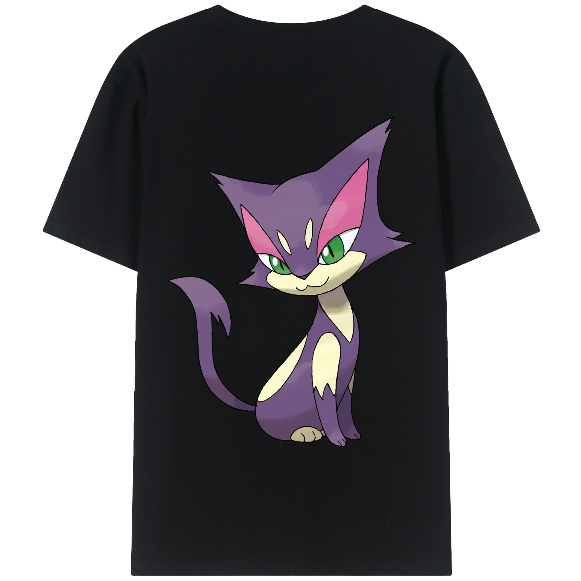 （画像用） ポケットモンスター Pokémon 綿100％ メンズ半袖Tシャツ（バックプリント） 通気性