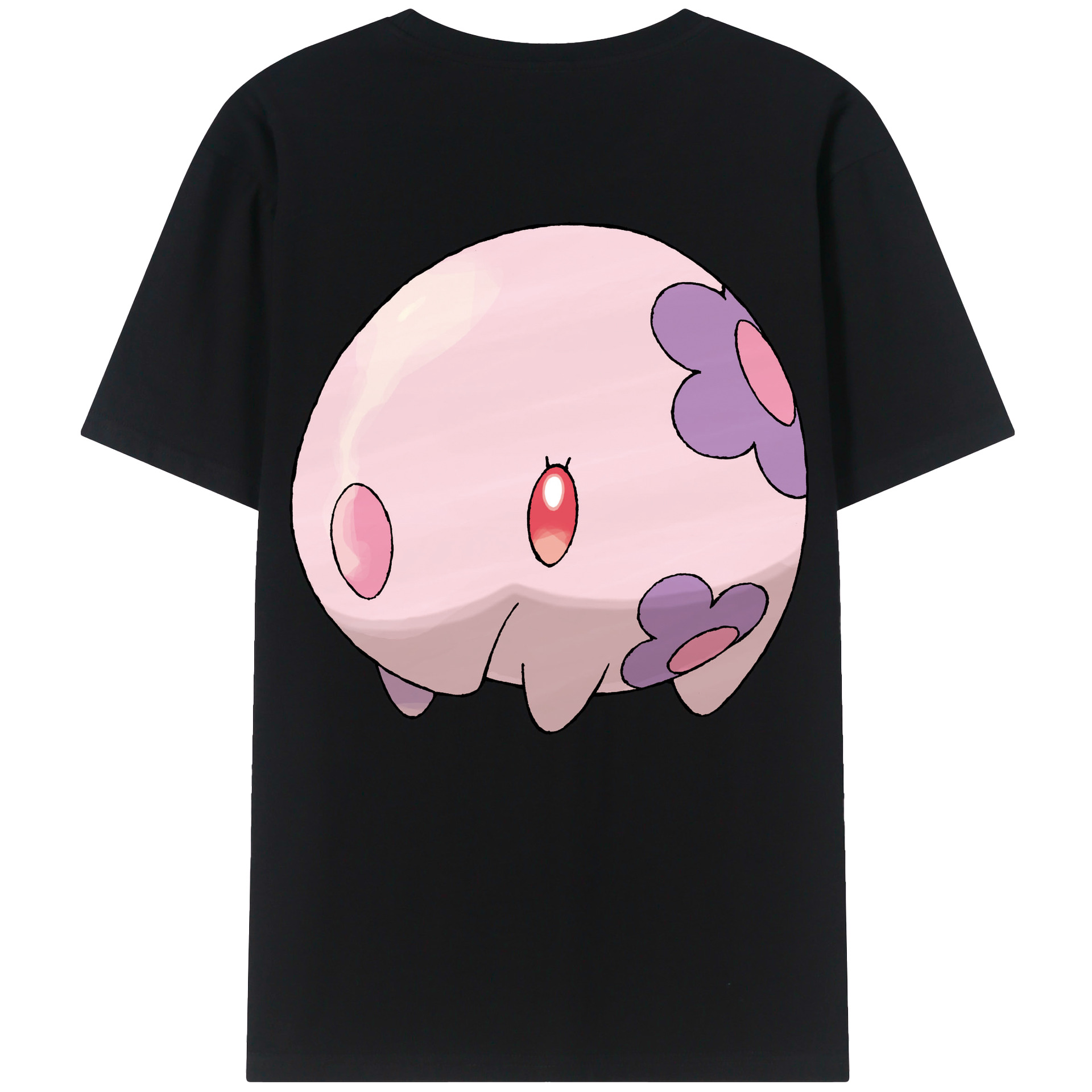 （画像用） ポケットモンスター Pokémon 綿100％ メンズ半袖Tシャツ（バックプリント） 通気性