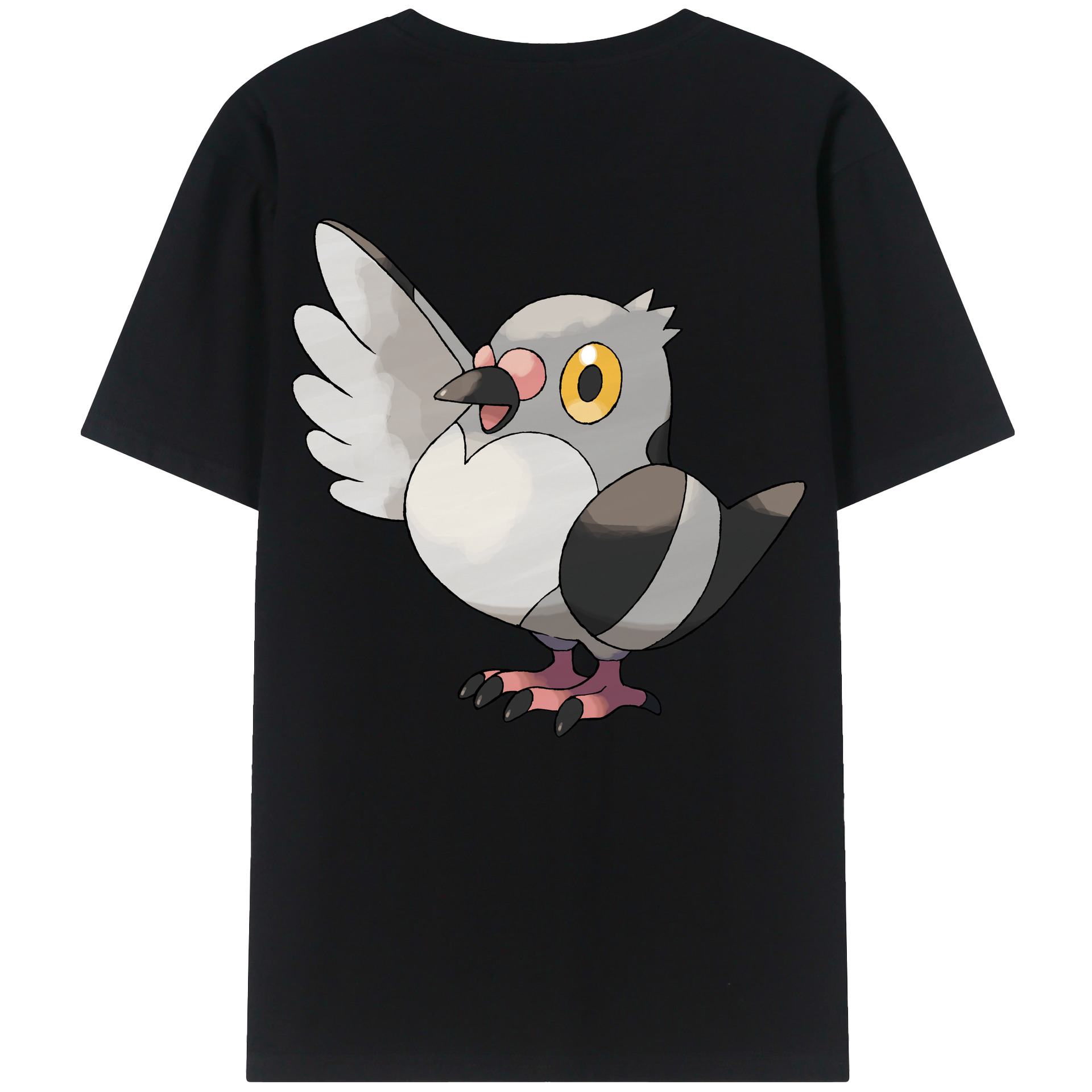 （画像用） ポケットモンスター Pokémon 綿100％ メンズ半袖Tシャツ（バックプリント） 通気性