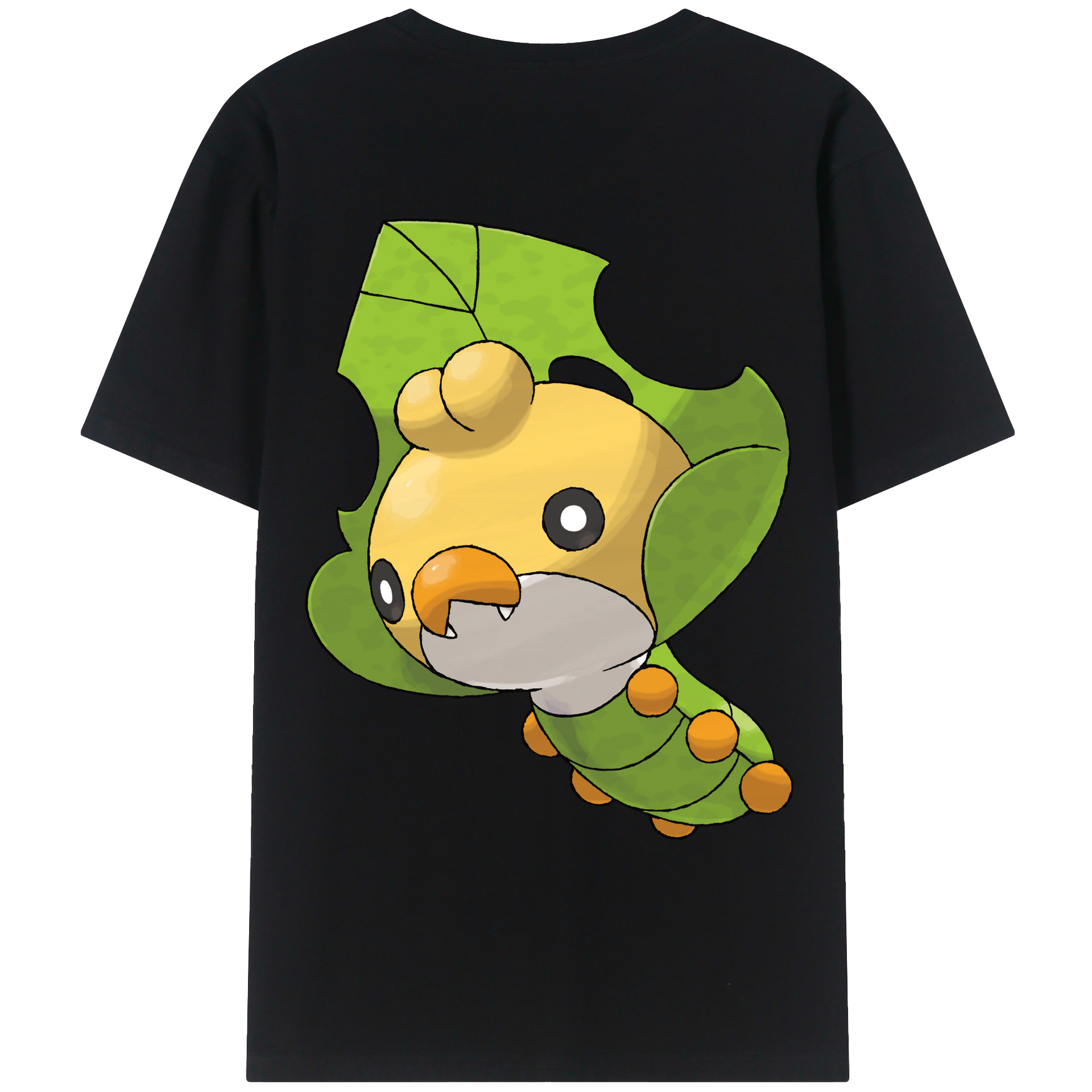 （画像用） ポケットモンスター Pokémon 綿100％ メンズ半袖Tシャツ（バックプリント） 通気性