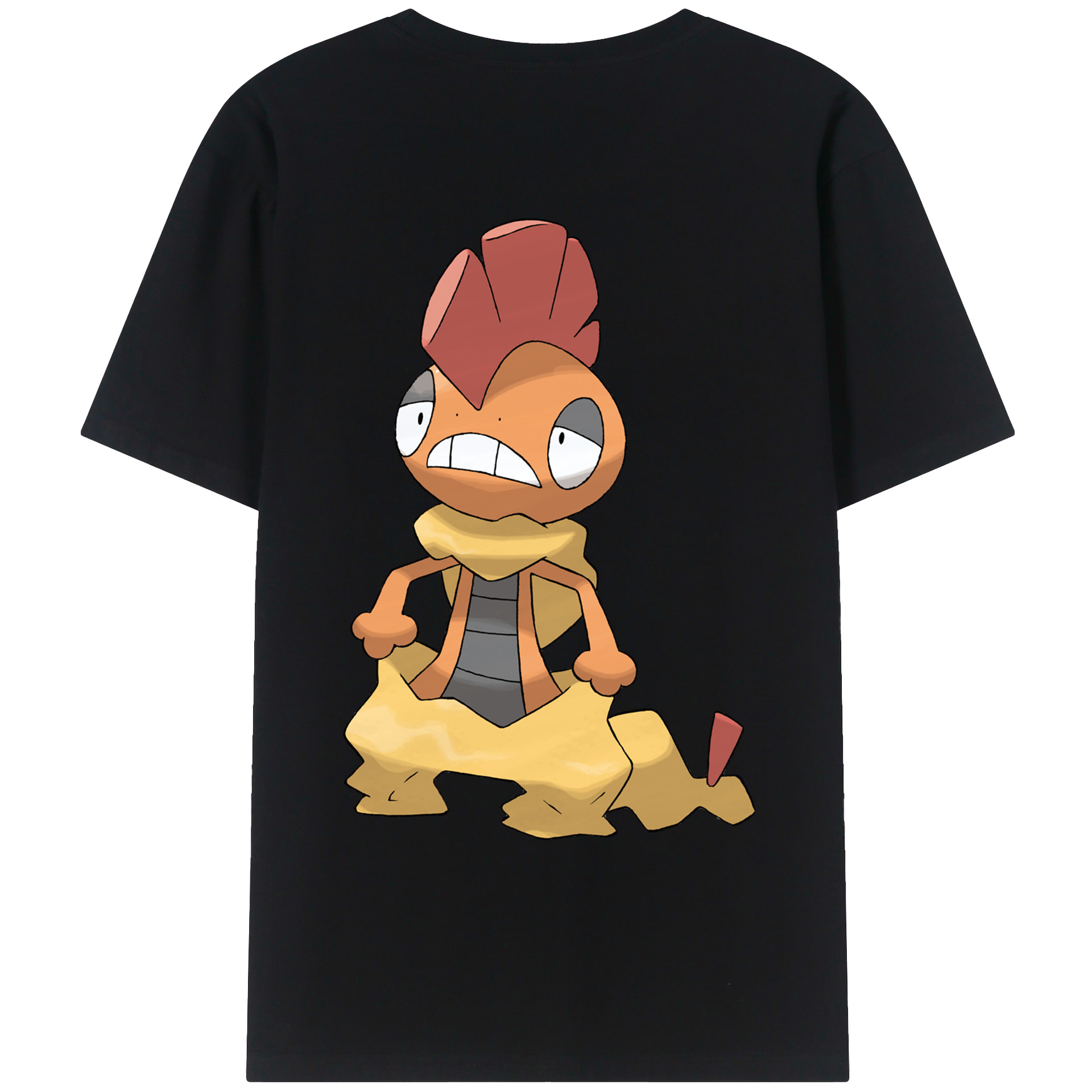 （画像用） ポケットモンスター Pokémon 綿100％ メンズ半袖Tシャツ（バックプリント） 通気性