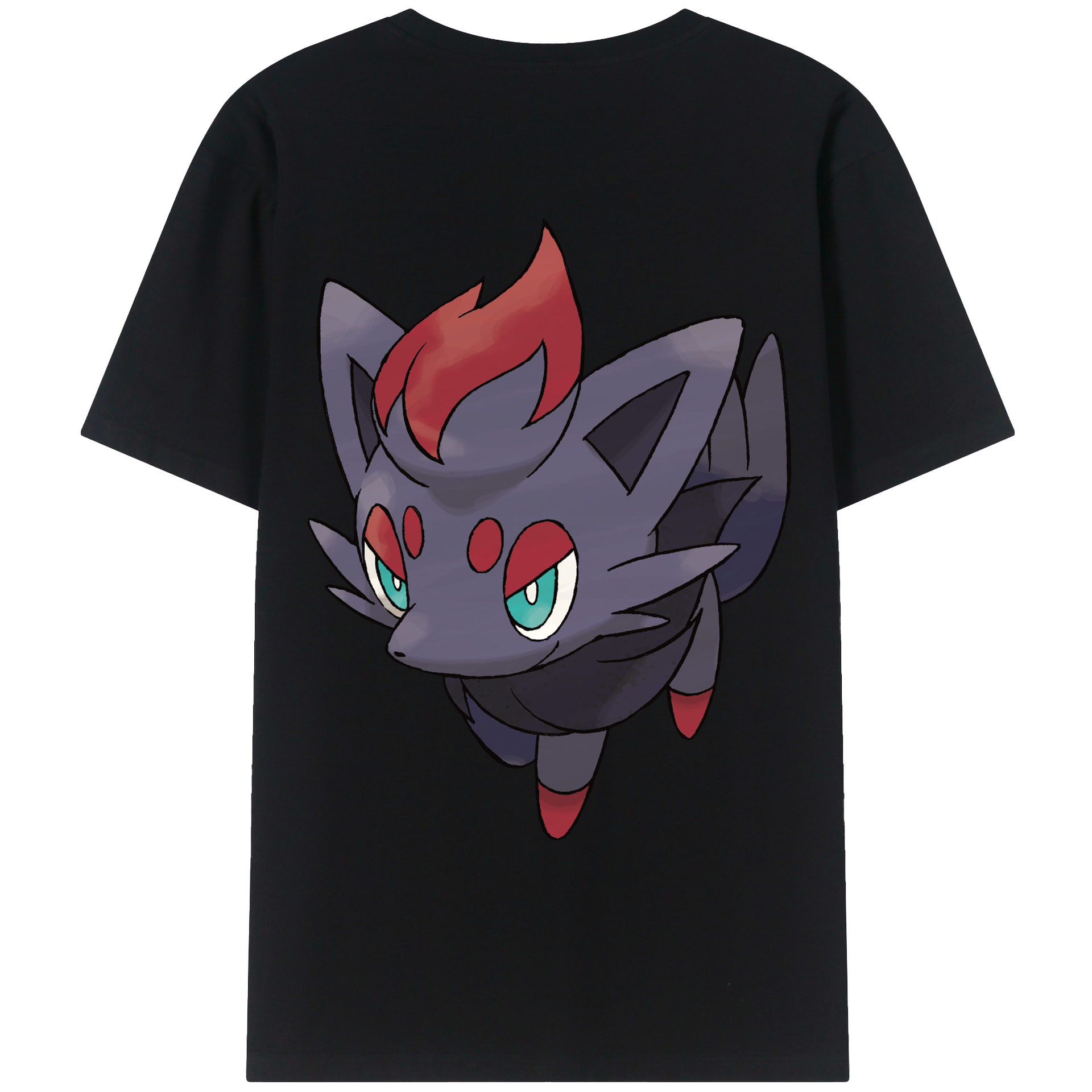 （画像用） ポケットモンスター Pokémon 綿100％ メンズ半袖Tシャツ（バックプリント） 通気性