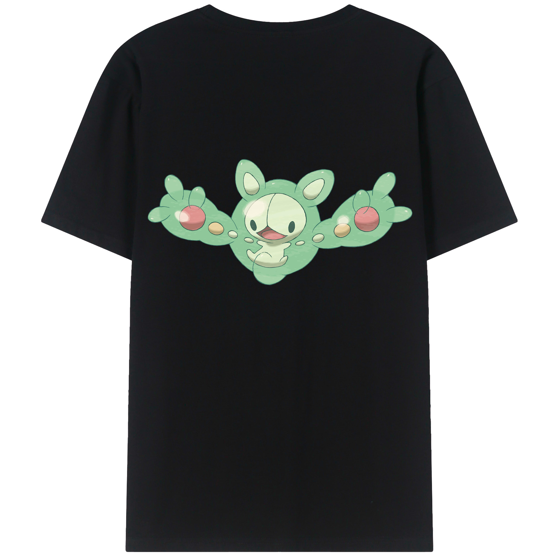 （画像用） ポケットモンスター Pokémon 綿100％ メンズ半袖Tシャツ（バックプリント） 通気性