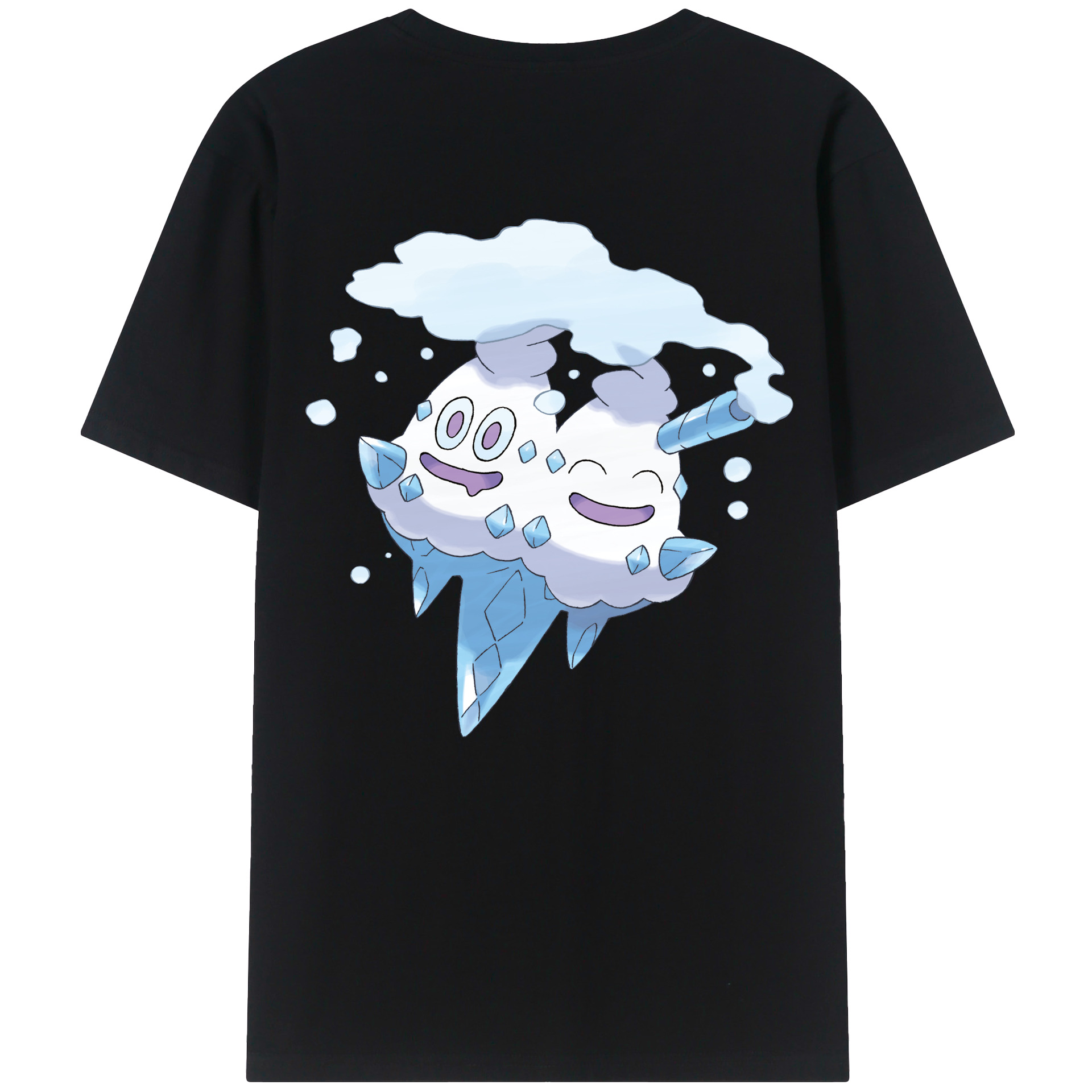 （画像用） ポケットモンスター Pokémon 綿100％ メンズ半袖Tシャツ（バックプリント） 通気性