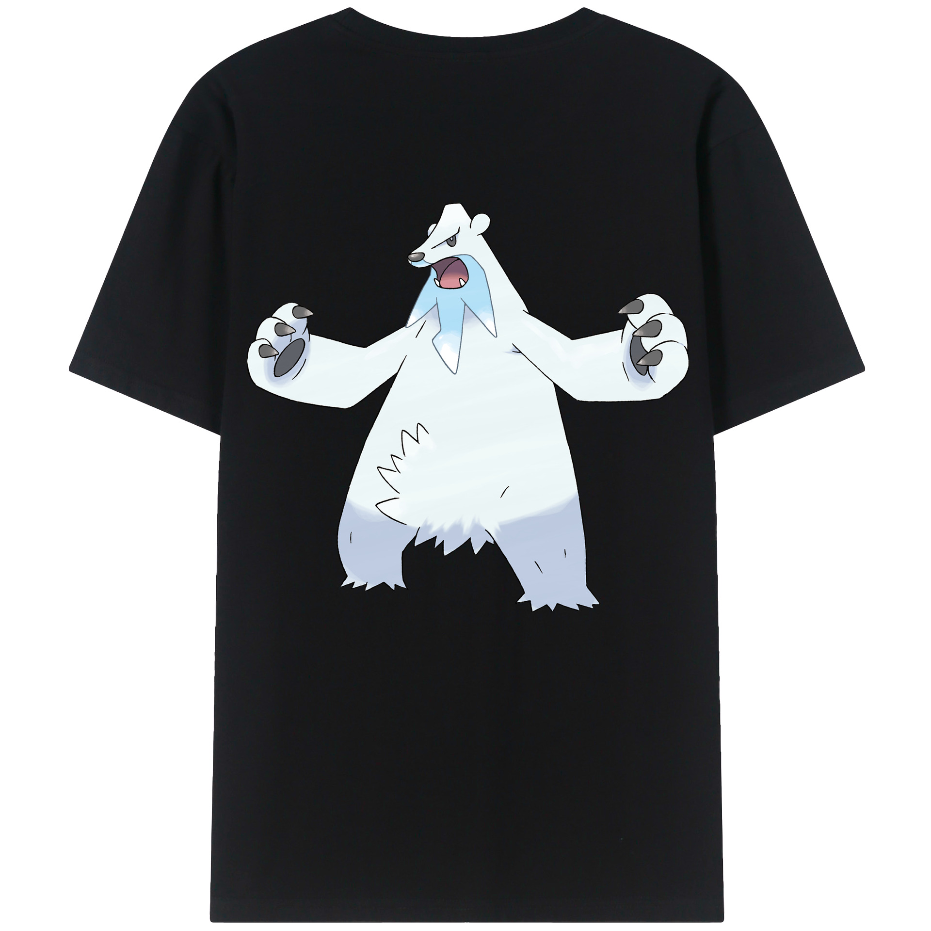 （画像用） ポケットモンスター Pokémon 綿100％ メンズ半袖Tシャツ（バックプリント） 通気性