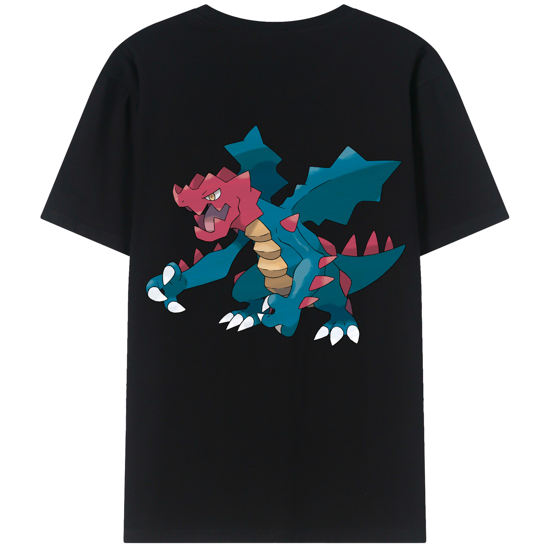 （画像用） ポケットモンスター Pokémon 綿100％ メンズ半袖Tシャツ（バックプリント） 通気性