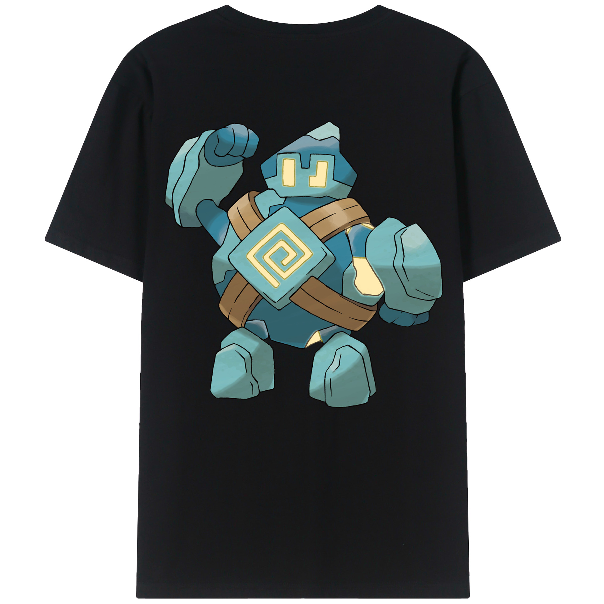 （画像用） ポケットモンスター Pokémon 綿100％ メンズ半袖Tシャツ（バックプリント） 通気性