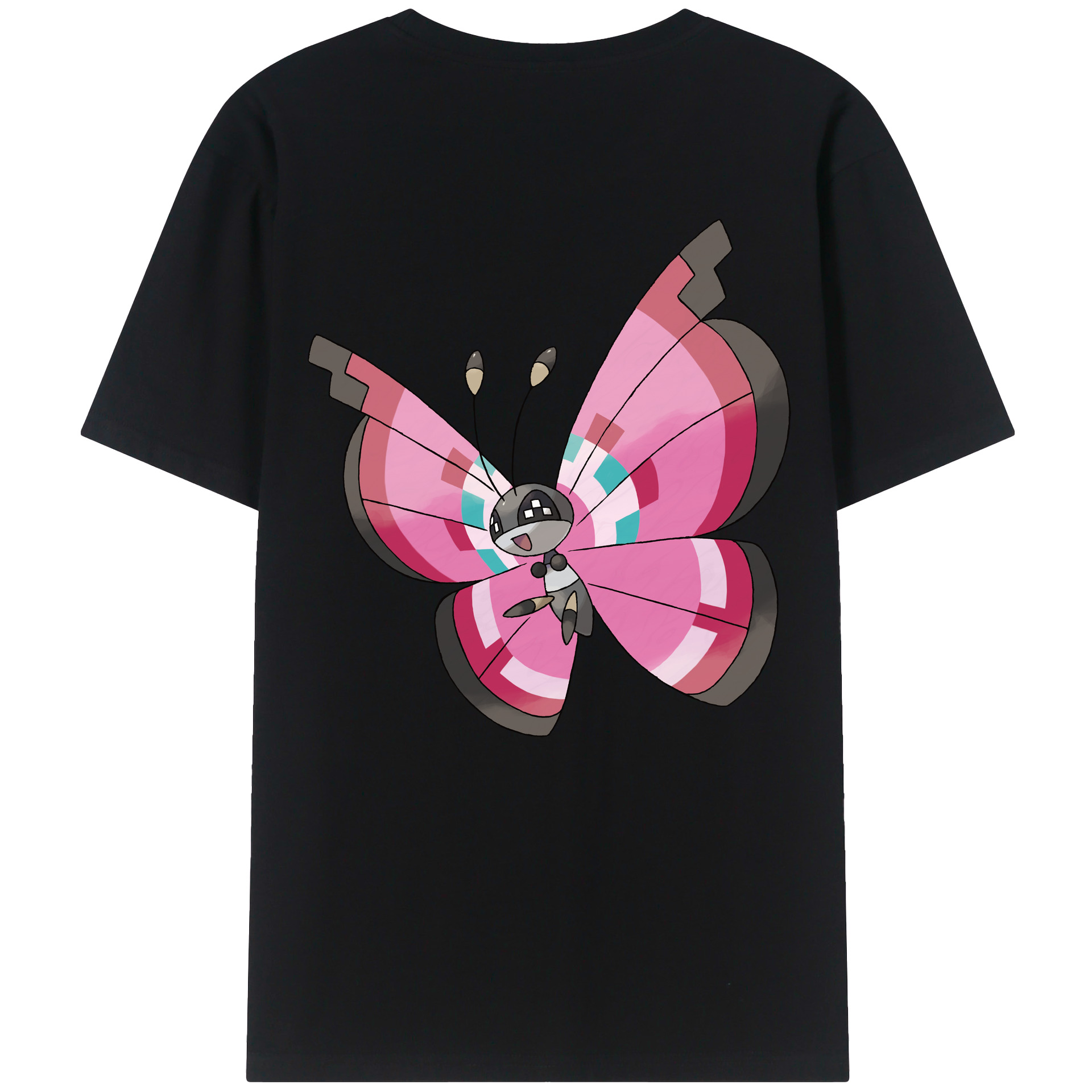 （画像用） ポケットモンスター Pokémon 綿100％ メンズ半袖Tシャツ（バックプリント） 通気性