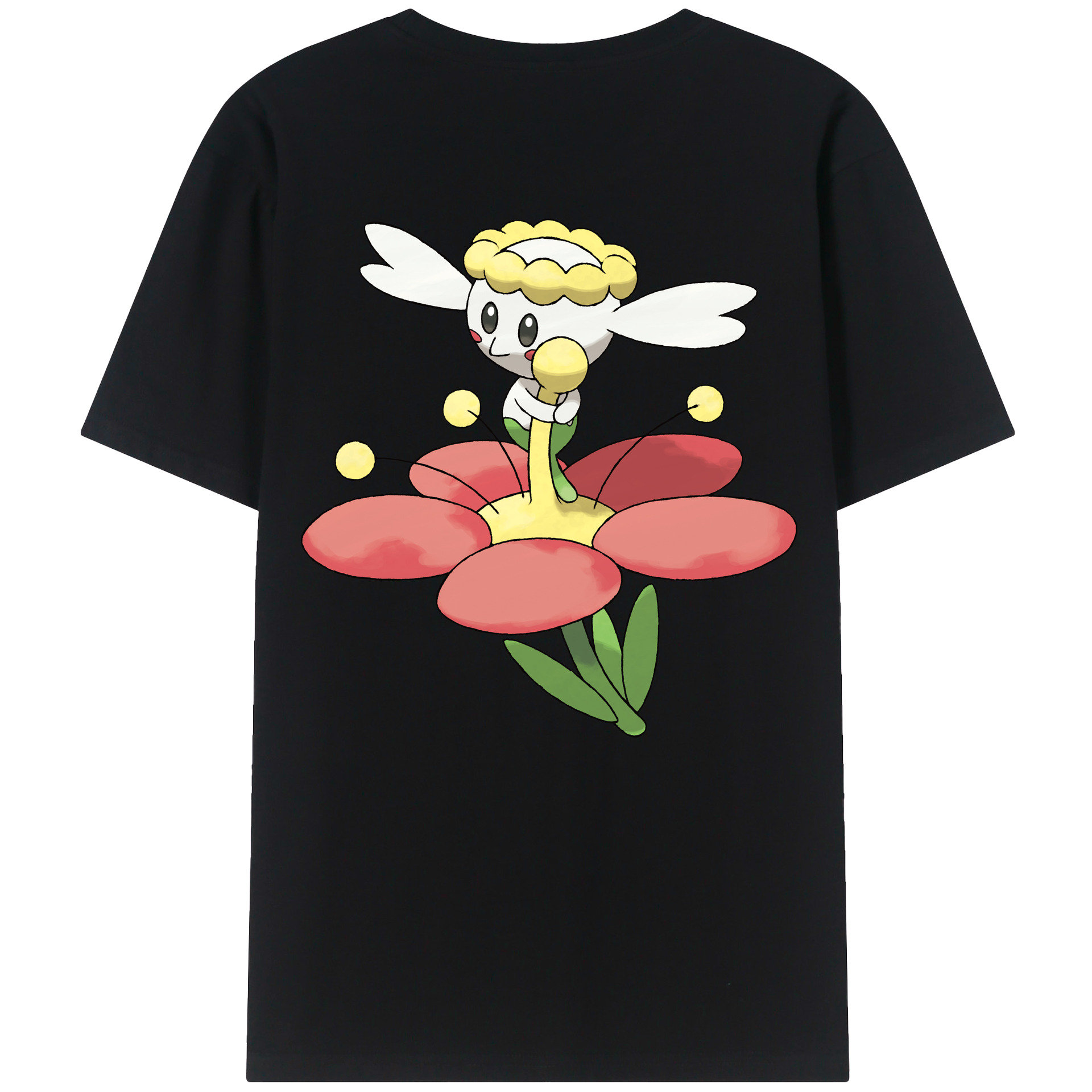 （画像用） ポケットモンスター Pokémon 綿100％ メンズ半袖Tシャツ（バックプリント） 通気性