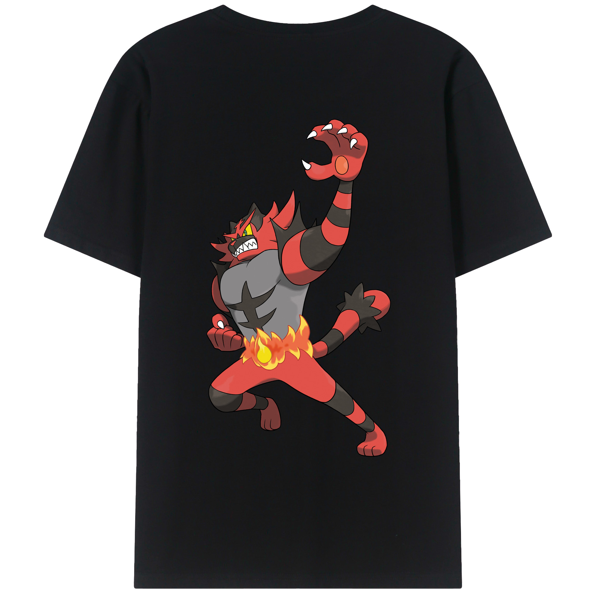 （画像用） ポケットモンスター Pokémon 綿100％ メンズ半袖Tシャツ（バックプリント） 通気性