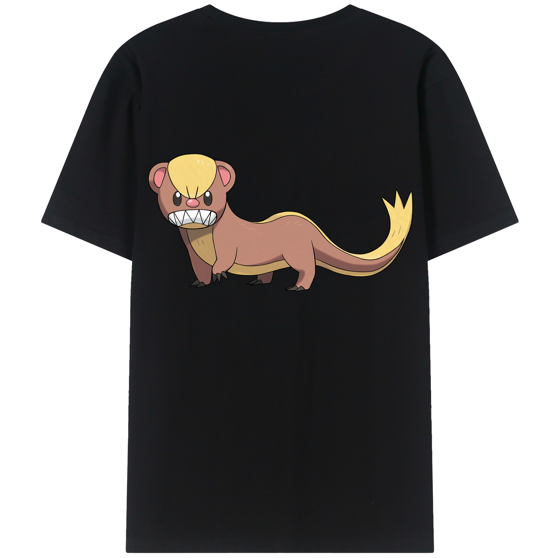 （画像用） ポケットモンスター Pokémon 綿100％ メンズ半袖Tシャツ（バックプリント） 通気性