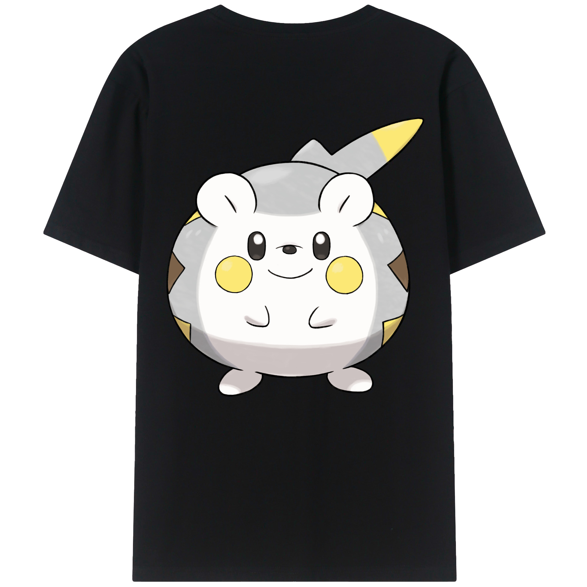 （画像用） ポケットモンスター Pokémon 綿100％ メンズ半袖Tシャツ（バックプリント） 通気性