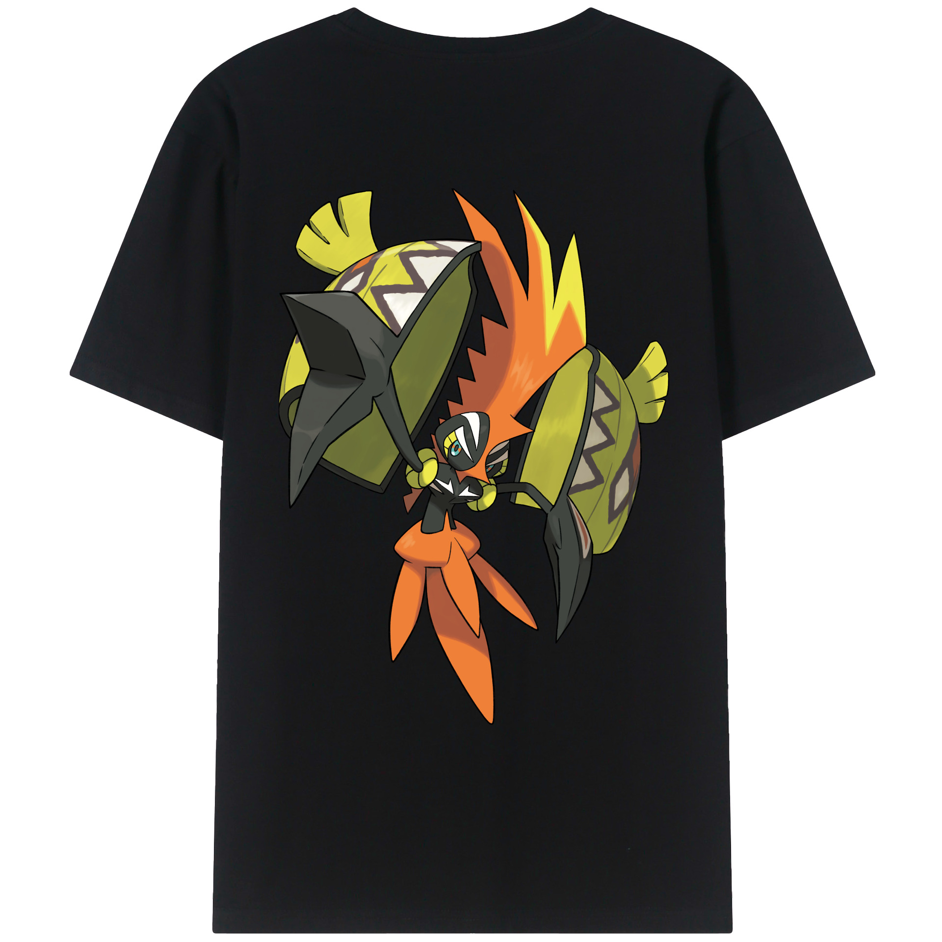 （画像用） ポケットモンスター Pokémon 綿100％ メンズ半袖Tシャツ（バックプリント） 通気性