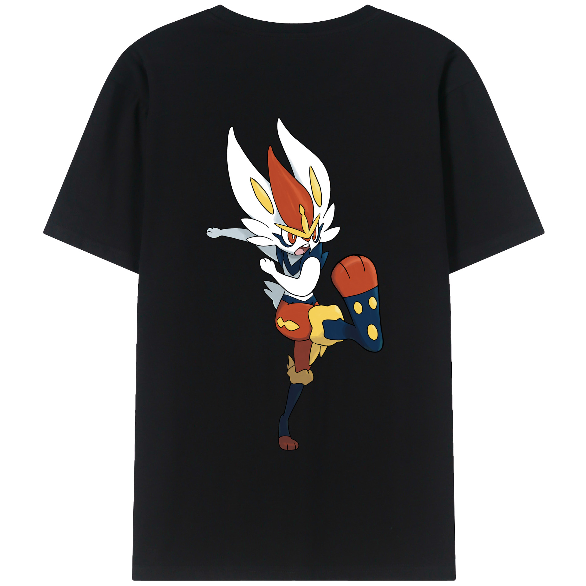 （画像用） ポケットモンスター Pokémon 綿100％ メンズ半袖Tシャツ（バックプリント） 通気性