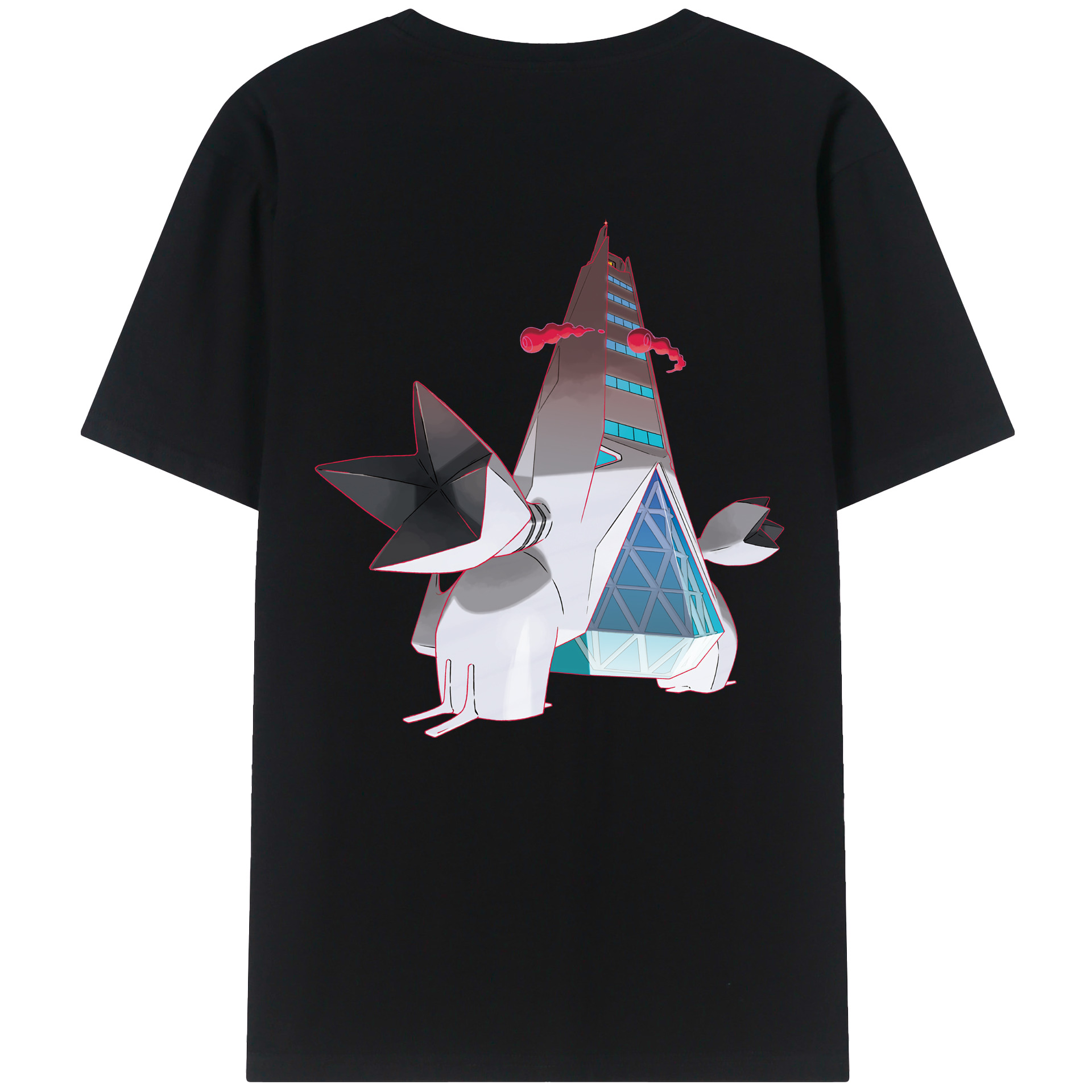 （画像用） ポケットモンスター Pokémon 綿100％ メンズ半袖Tシャツ（バックプリント） 通気性