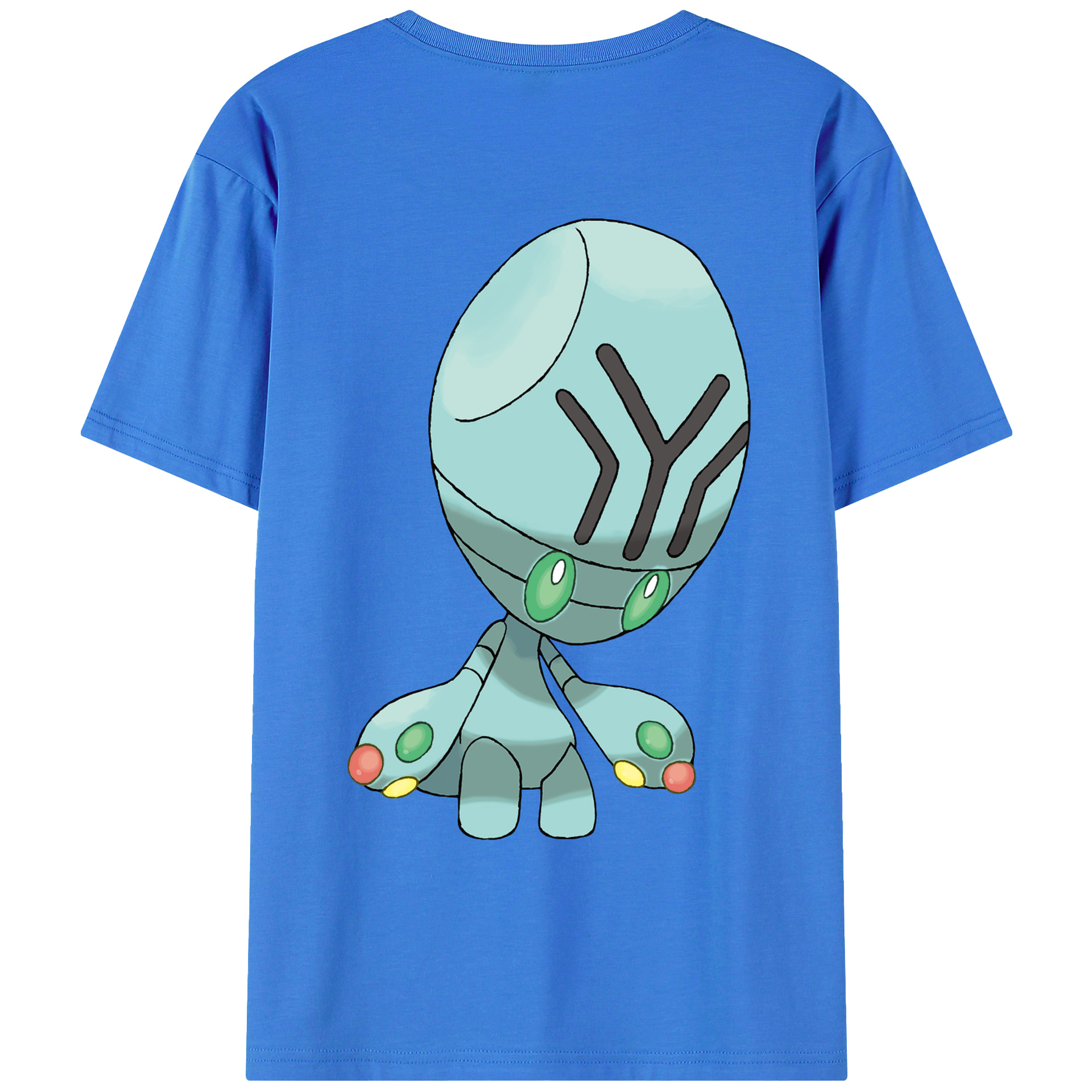 （画像用） ポケットモンスター Pokémon 綿100％ メンズ半袖Tシャツ（バックプリント） 通気性