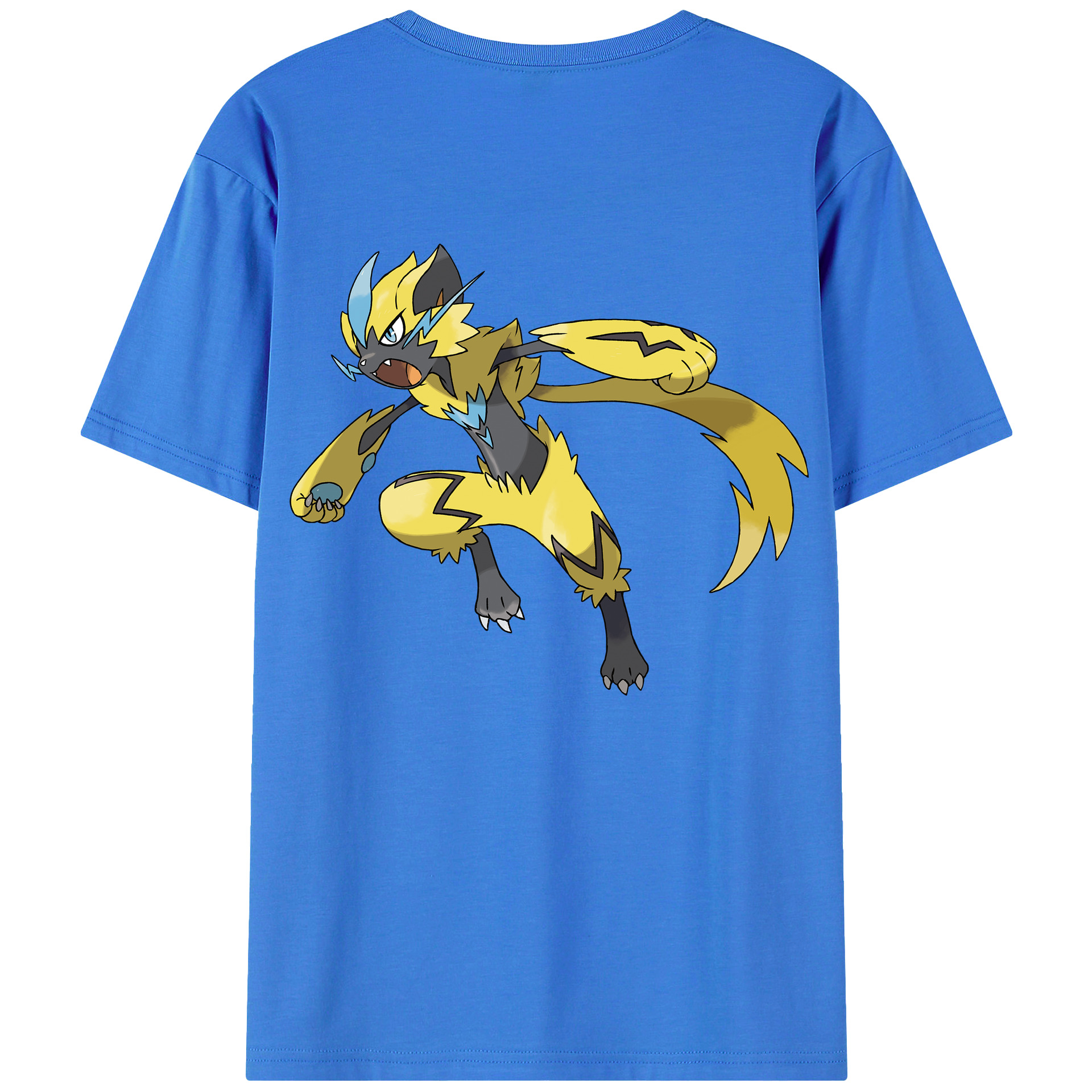（画像用） ポケットモンスター Pokémon 綿100％ メンズ半袖Tシャツ（バックプリント） 通気性