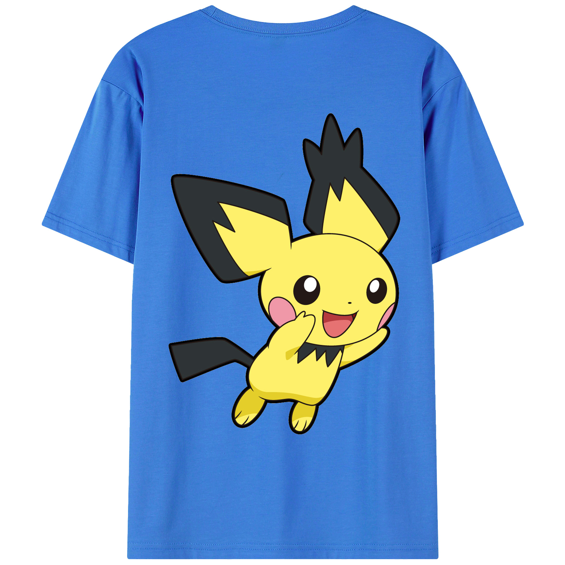 （画像用） ポケットモンスター Pokémon 綿100％ メンズ半袖Tシャツ（バックプリント） 通気性